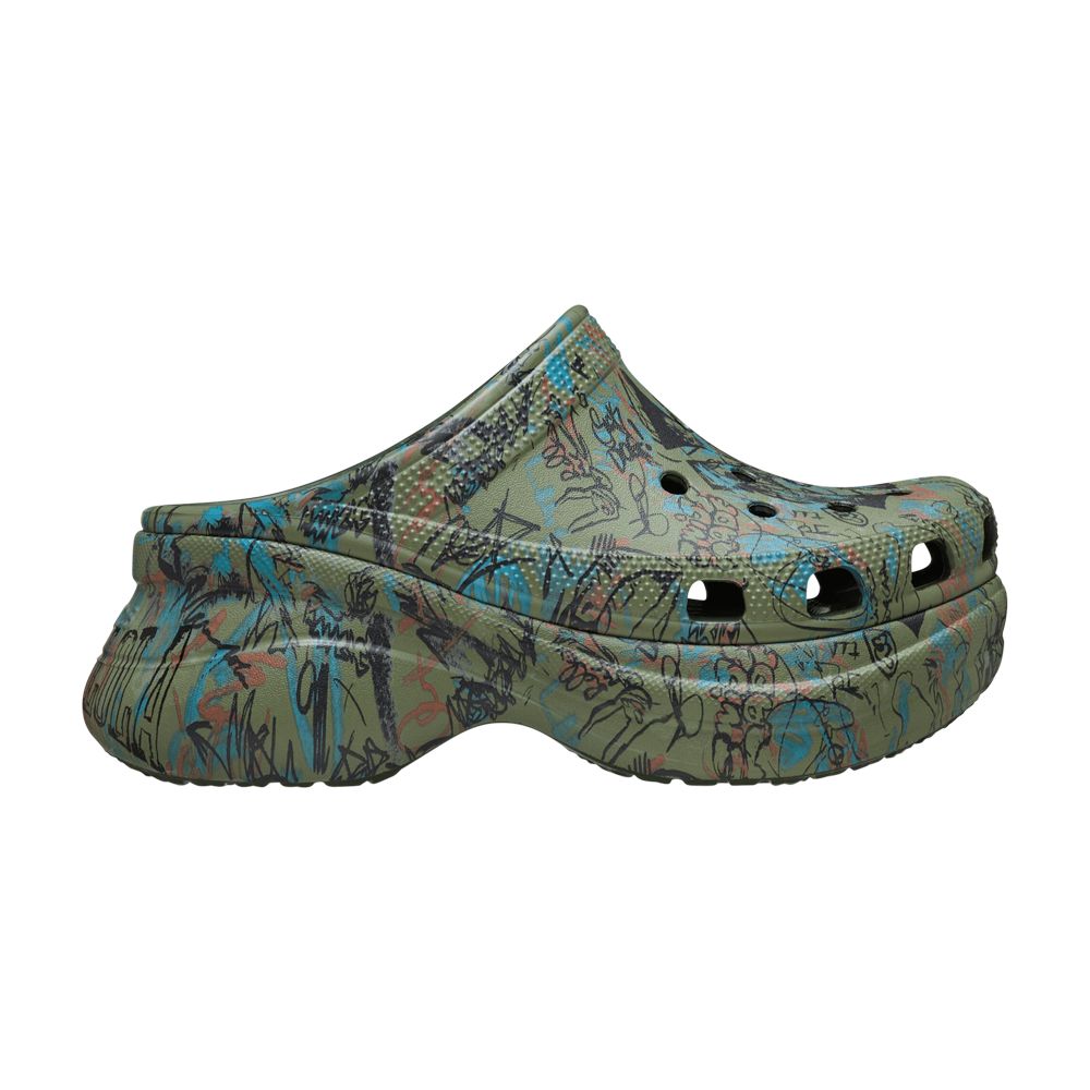 Pre-owned Crocs Mowalola X Wmns Classic Bae Clog 'forest' | Green | Women's Size 8