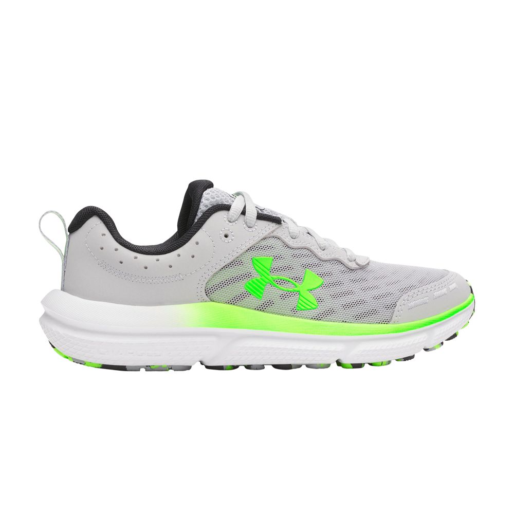 Pre-owned Under Armour Assert 10 Ac Gs 'mod Grey Hyper Green' | Kid's Size 4 In Gray