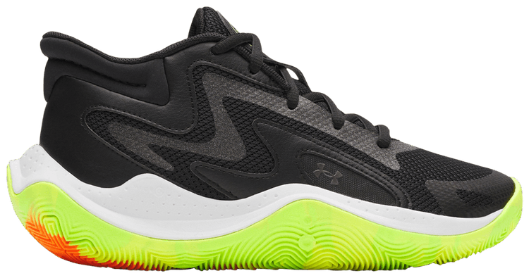 Under Armour Jet 25 GS Metallic Black Hyper Green