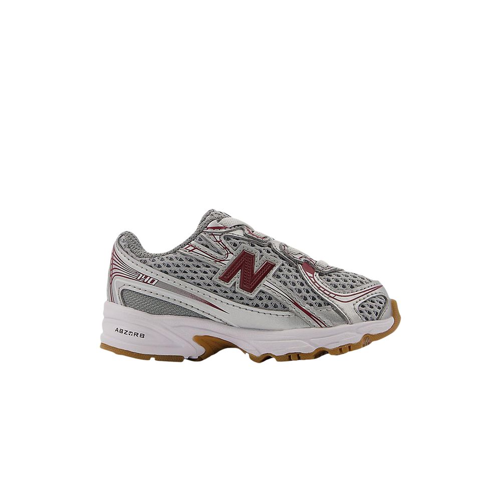 Pre-owned New Balance 740 Bungee Lace Toddler 'silver Metallic Monarch Burgundy' | Grey | Infant Size 5.5 In Gray
