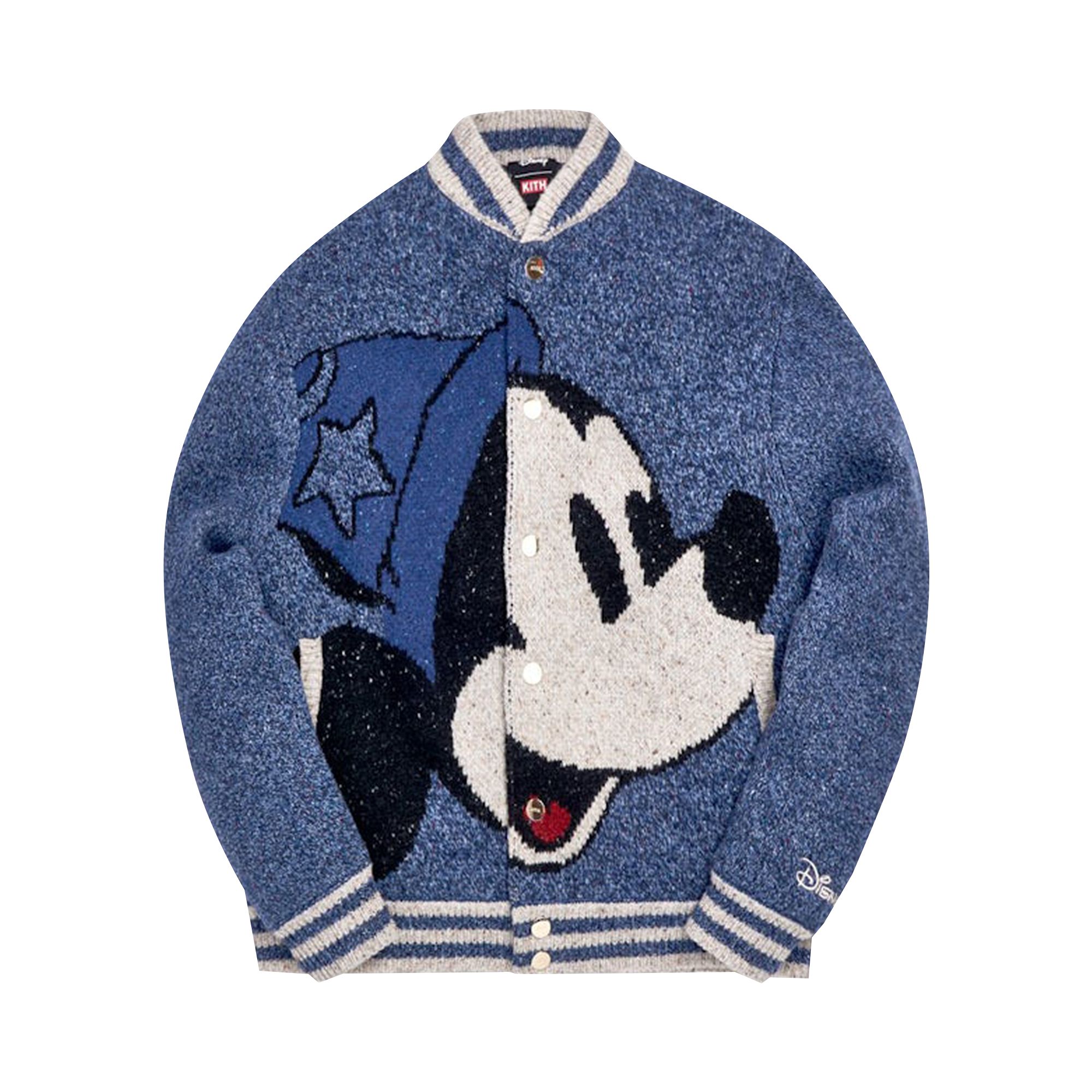 Pre-owned Kith X Disney Varsity Jacket 'navy' | Blue | Men's Size L