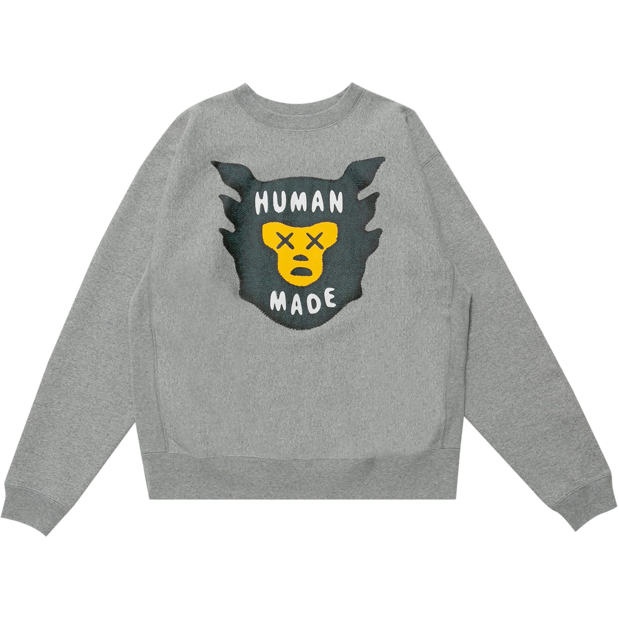 Pre-owned Human Made X Kaws Crewneck 'grey' | Men's Size Xxl In Gray
