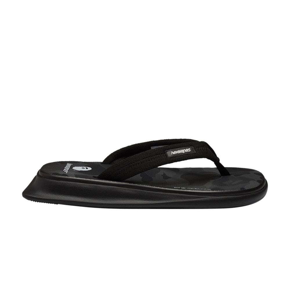 Pre-owned Bape X Havaianas Tradi Zori Flip Flops 'black Camo' | Men's Size 5
