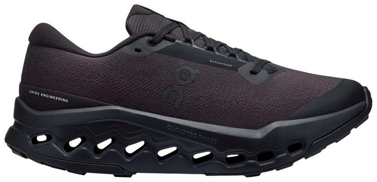 ON Wmns Cloudsurfer Trail 2 Waterproof Triple Black