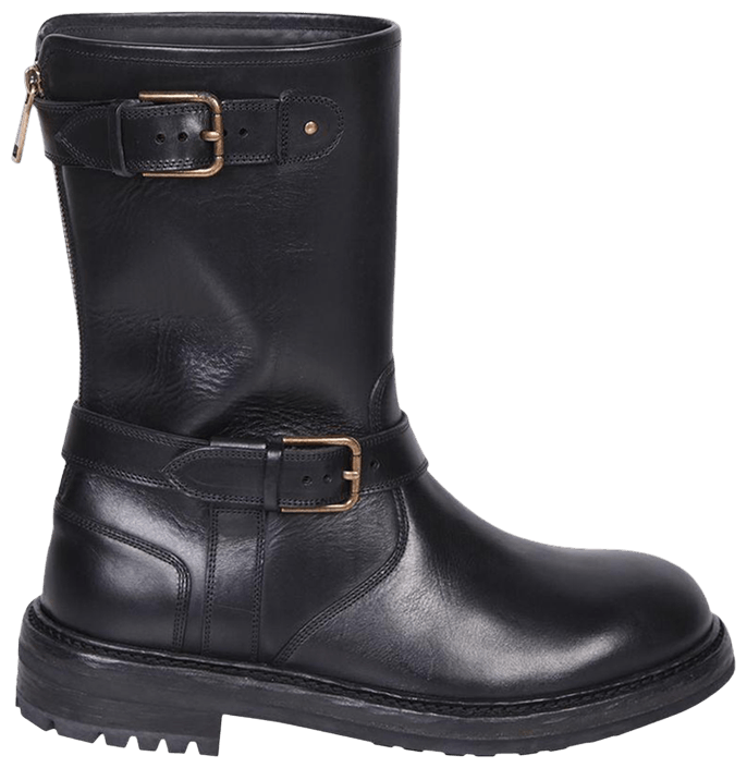 Dolce  Gabbana Biker Boots Black