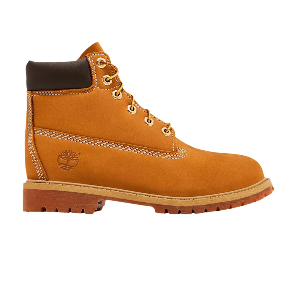 Timberland 6 Inch Waterproof Premium Boot Junior Wide 'Wheat' | Tan | Kid's Size 3.5 - TB112909-713-W