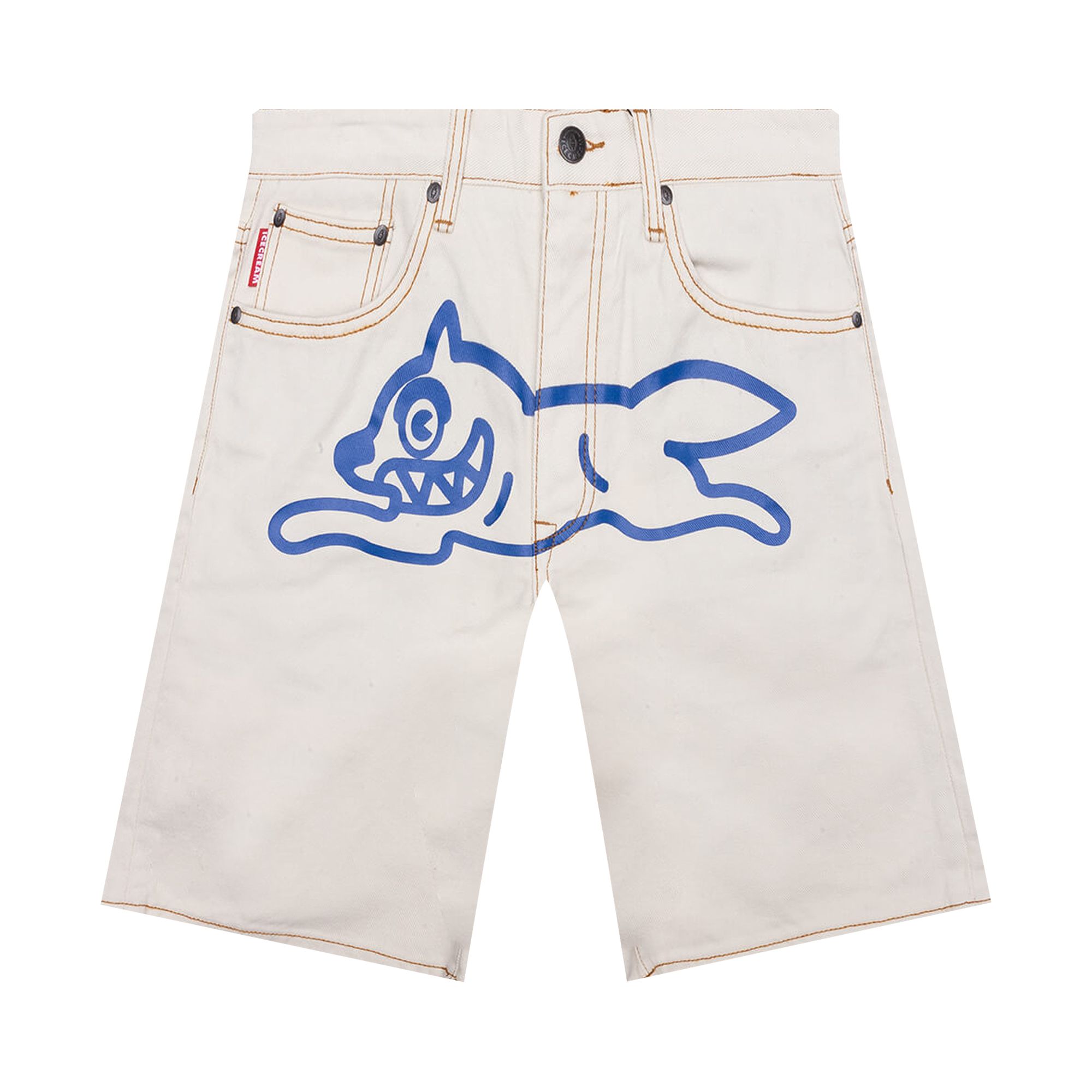 Pre-owned Icecream Cream Jean Strawberry Fit Shorts 'whisper White' | Men's Size 32