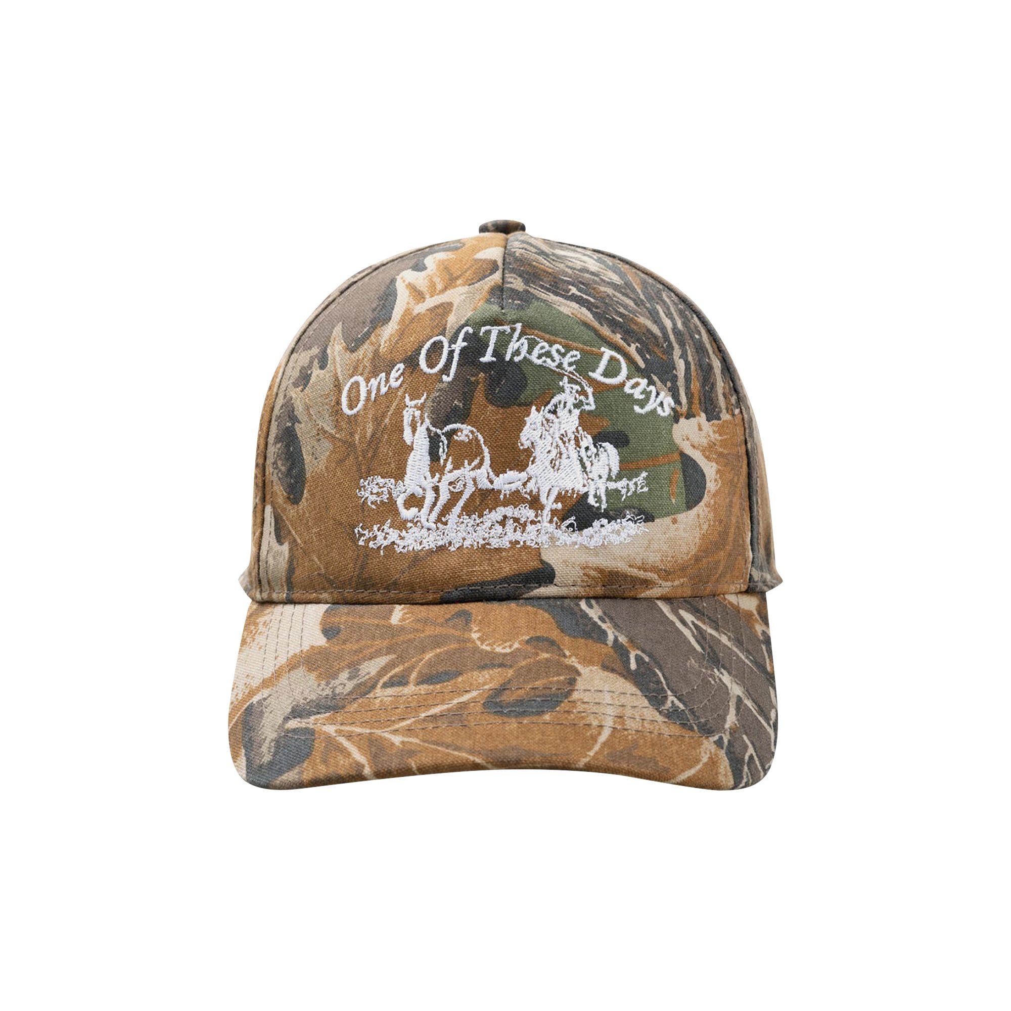 Pre-owned One Of These Days Just For A Moment 5-panel Hat 'camo' | Green | Men's Size Onesize