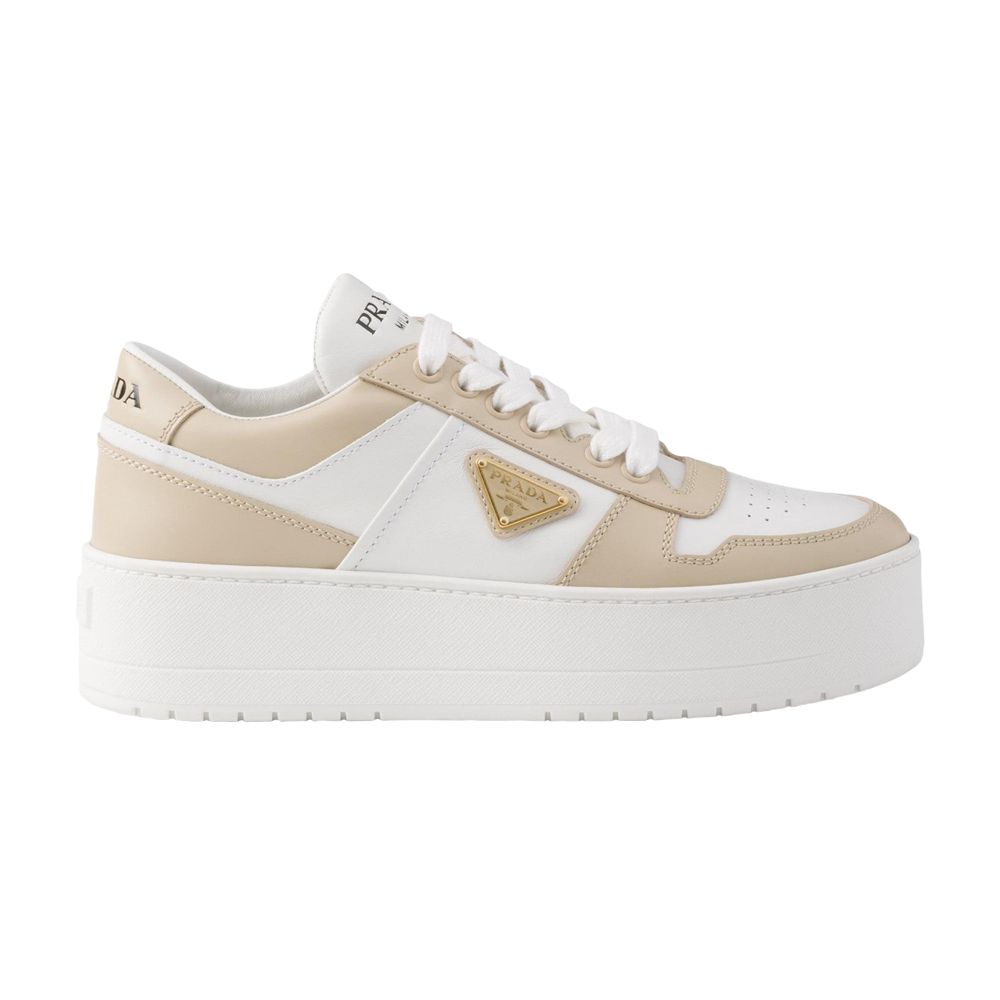 Prada Wmns Downtown Leather 'Desert White' | Cream | Women's Size 3.5 - 1E792M-3LPI-F0P09
