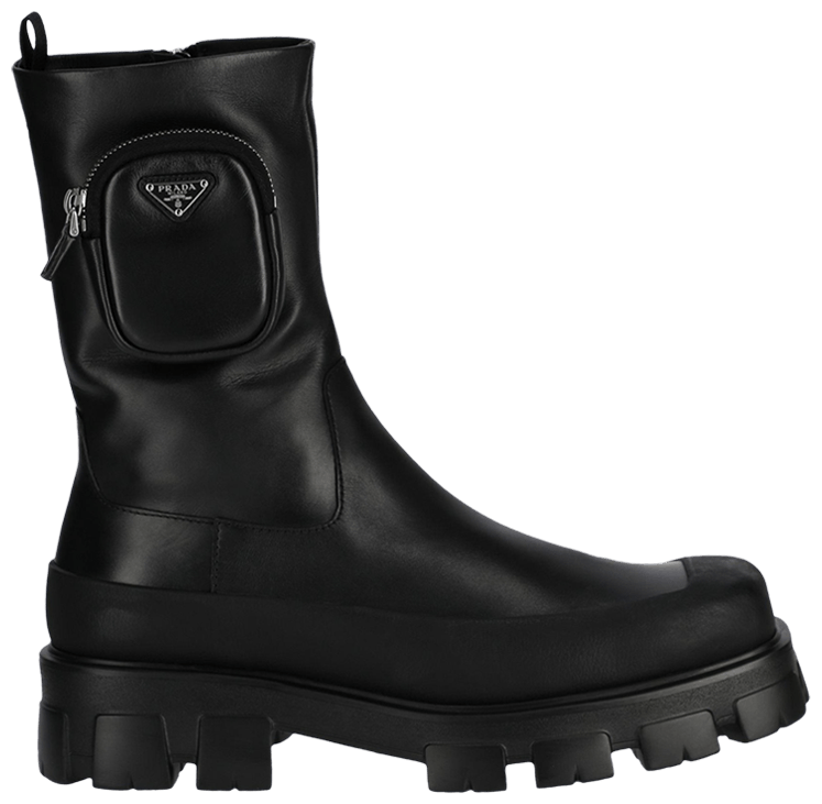 Prada Cobblestone Boot Black