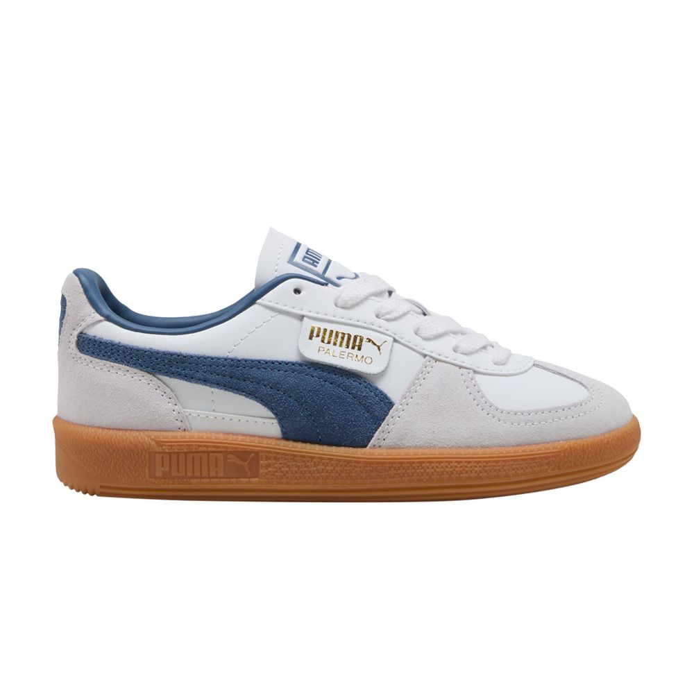 Puma Palermo Leather Big Kid 'White Dark Indigo' | Kid's Size 4 - 397275-11