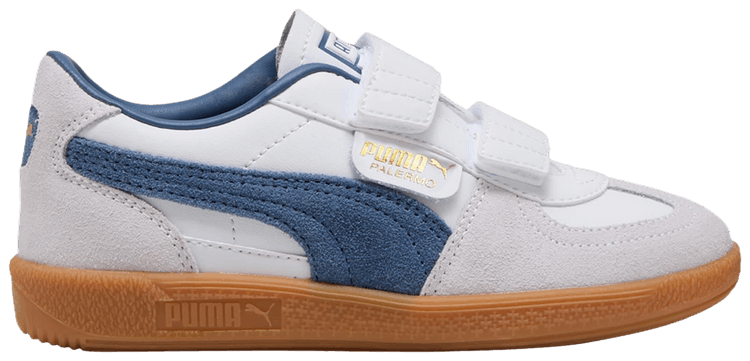 Puma Palermo Elevata Leather Little Kid White Dark Indigo