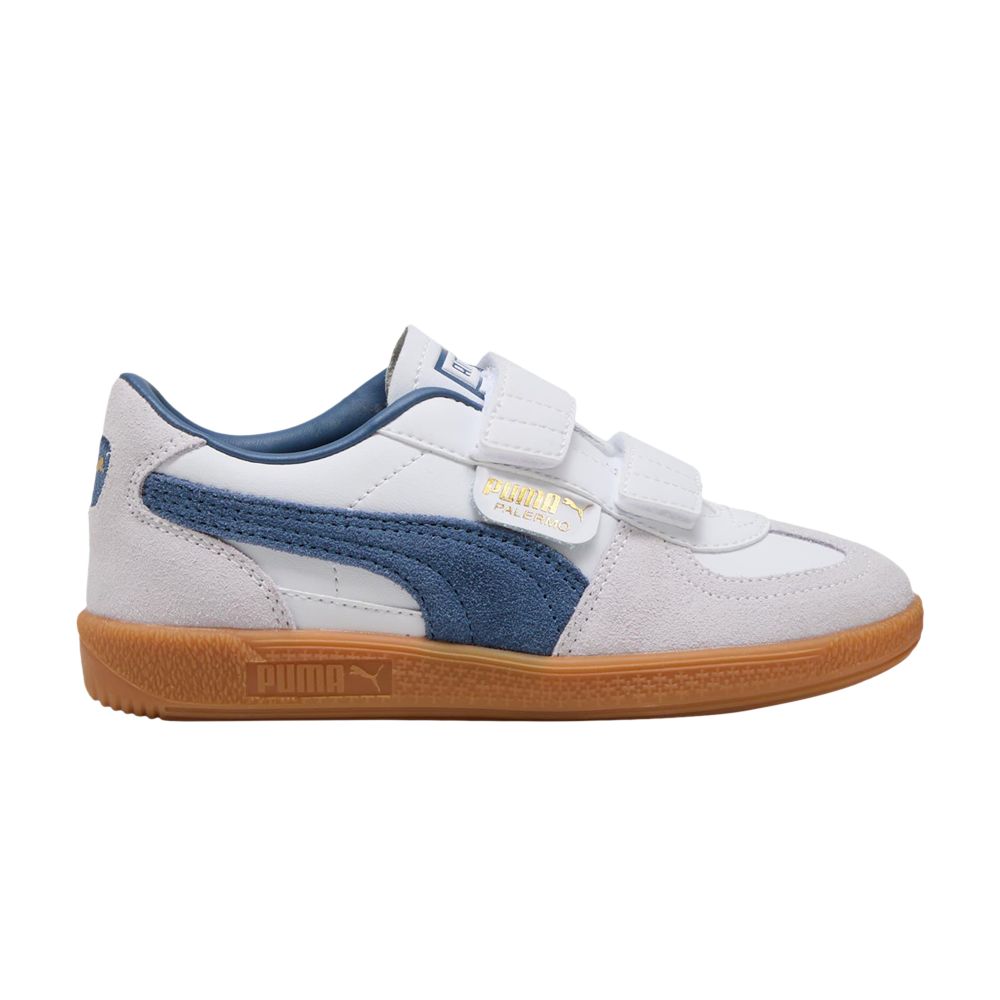 Pre-owned Puma Palermo Elevata Leather Little Kid 'white Dark Indigo' | Kid's Size 11.5