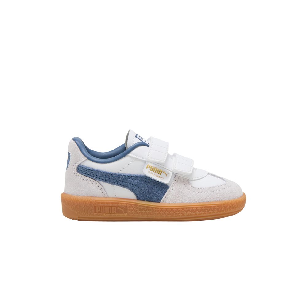 Pre-owned Puma Palermo Leather Toddler 'white Dark Indigo' | Infant Size 6
