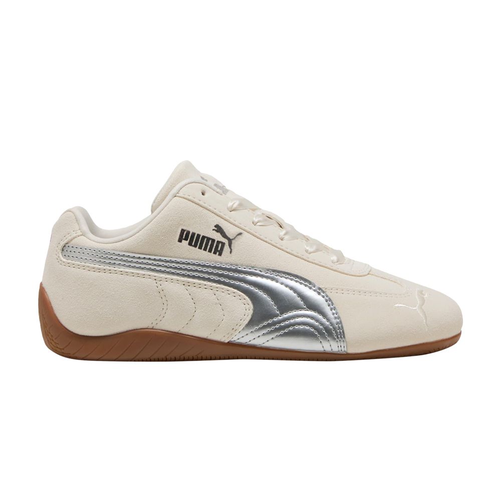 Pre-owned Puma Speedcat Big Kid 'metallic Pack - Alpine Snow Silver' | Cream | Kid's Size 4.5 In White
