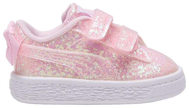 Puma Basket Toddler Bow Metallic