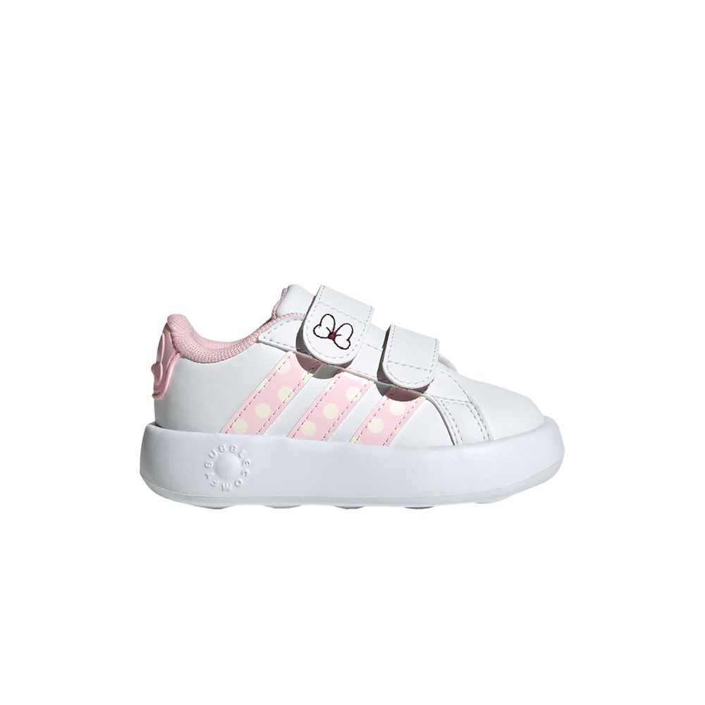 Pre-owned Adidas Originals Adidas Disney X Grand Court I 'minnie Mouse - Pink Polka Dots' | White | Infant Size 9.5
