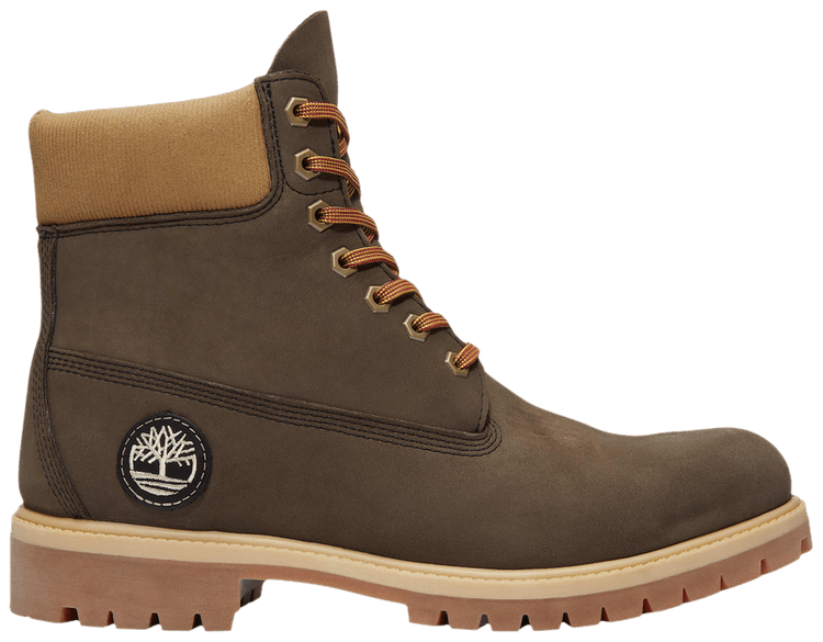 Timberland 6 Inch Premium Waterproof Boot Dark Brown Olive