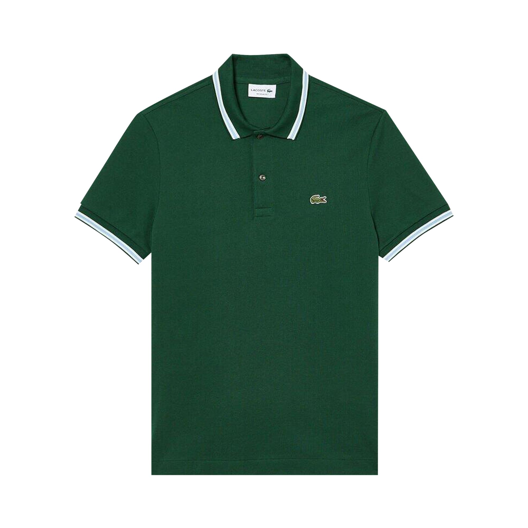 Pre-owned Lacoste Regular Fit Trim Accent Polo Shirt 'green' | Men's Size 4