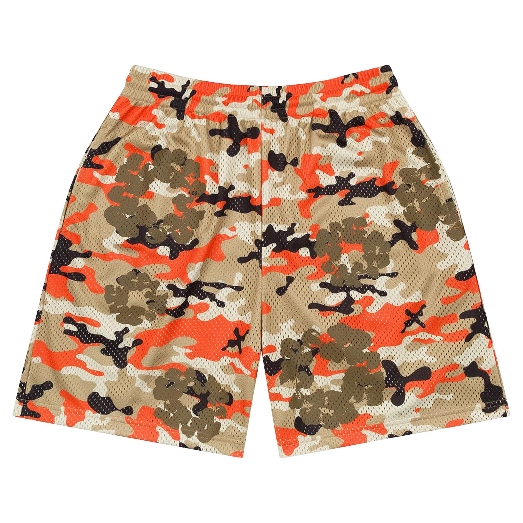 Pre-owned Denim Tears Camo Cotton Wreath Mesh Shorts 'brown' | Men's Size Xxl