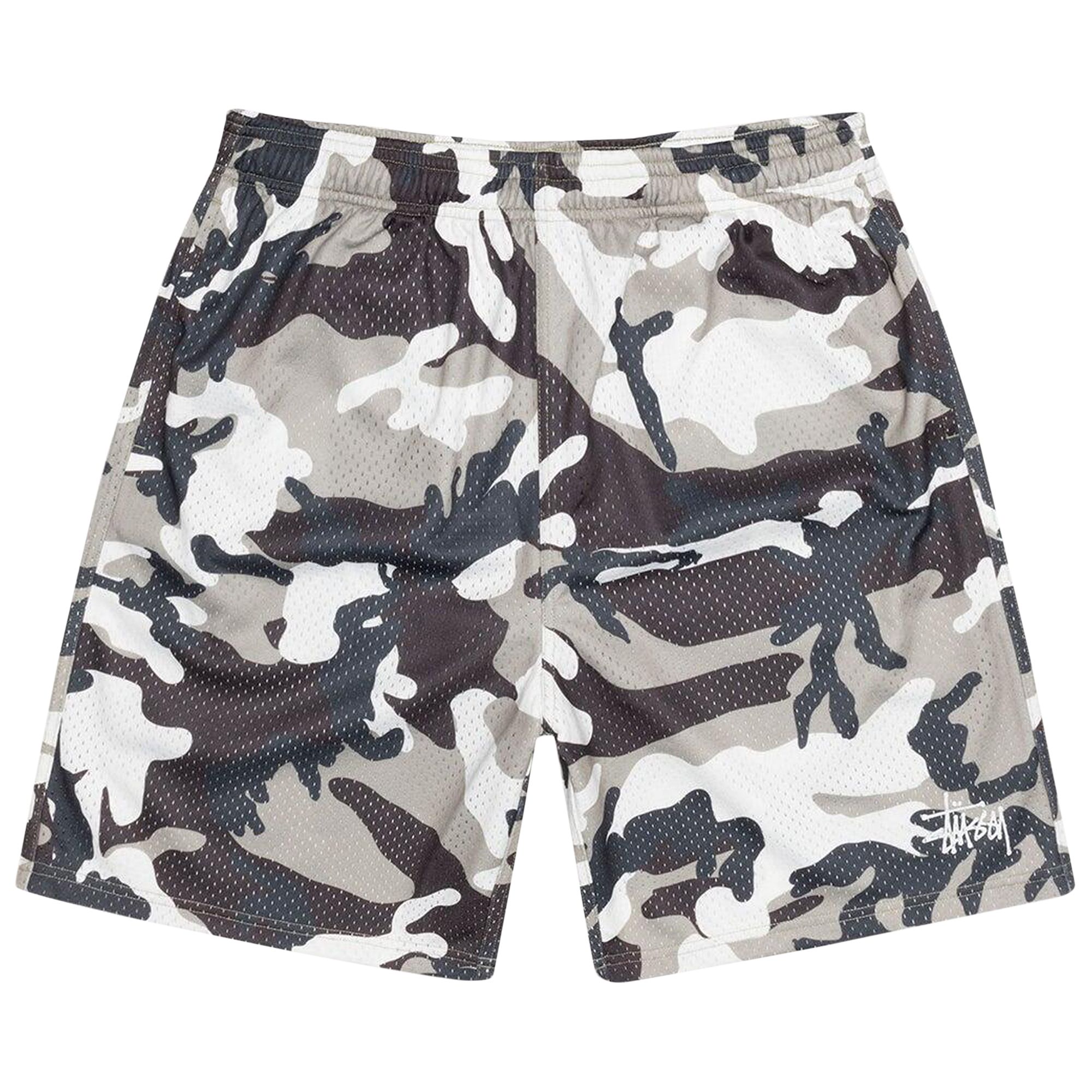 Pre-owned Stussy Basic Mesh Short 'snow Camo' | Grey | Men's Size L In Gray