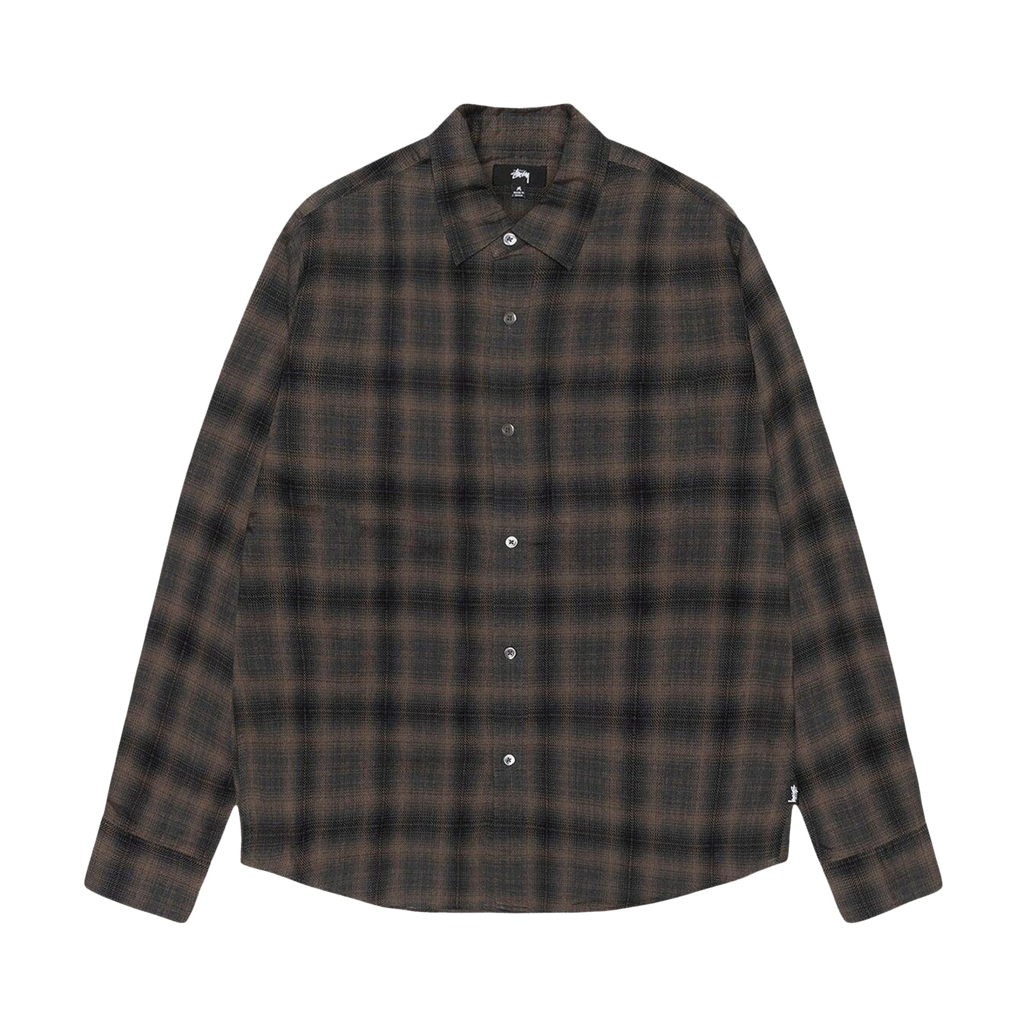Pre-owned Stussy Matthew Printed Shirt 'brown' | Men's Size M