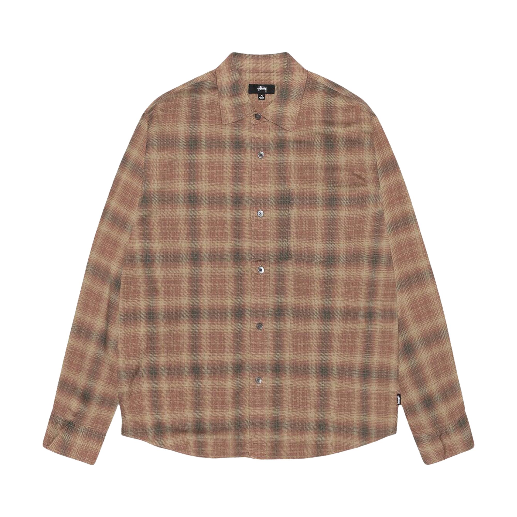 Pre-owned Stussy Matthew Printed Shirt 'brick' | Orange | Men's Size Xxl