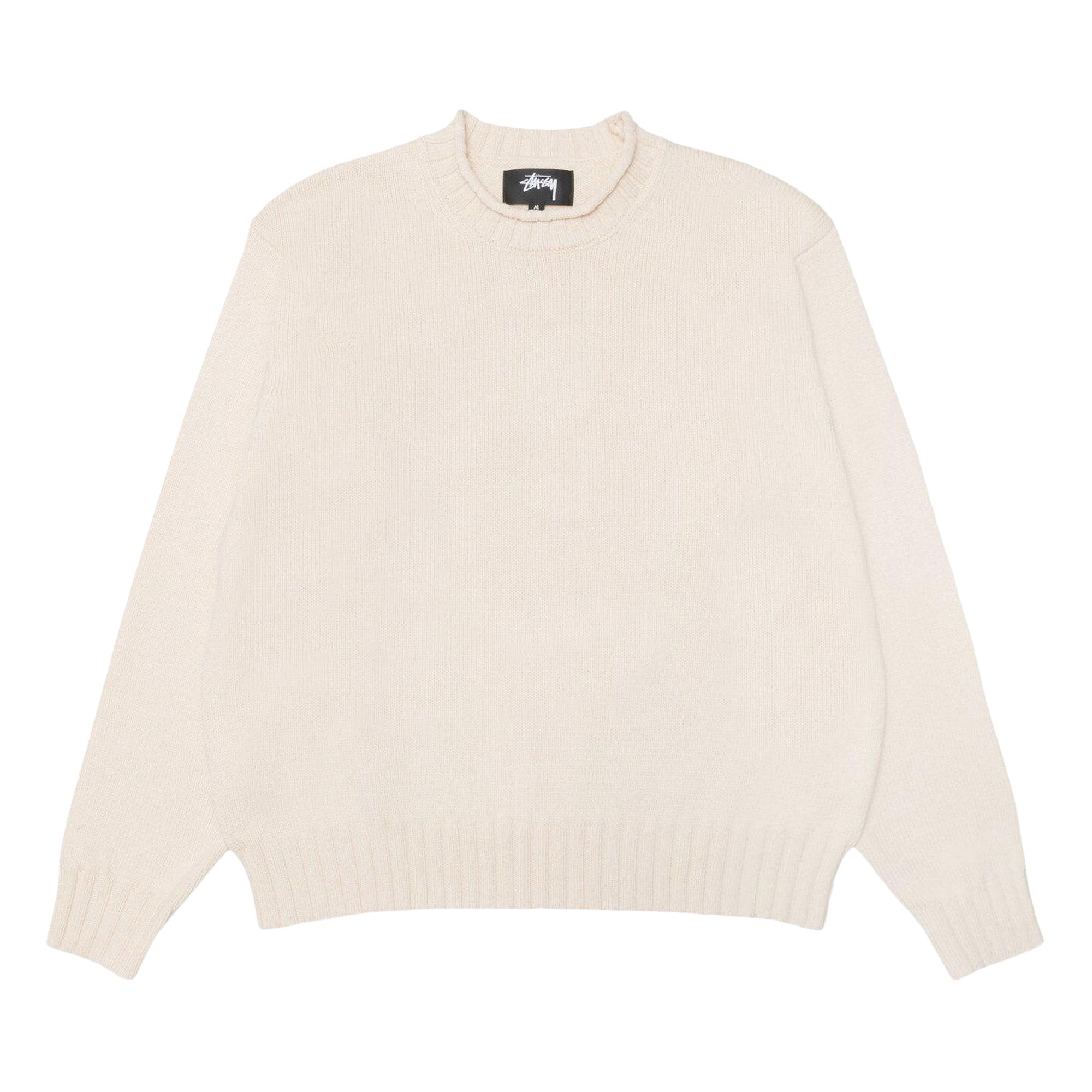 Pre-owned Stussy Surfman Mock Sweater 'natural' | Cream | Men's Size S In White