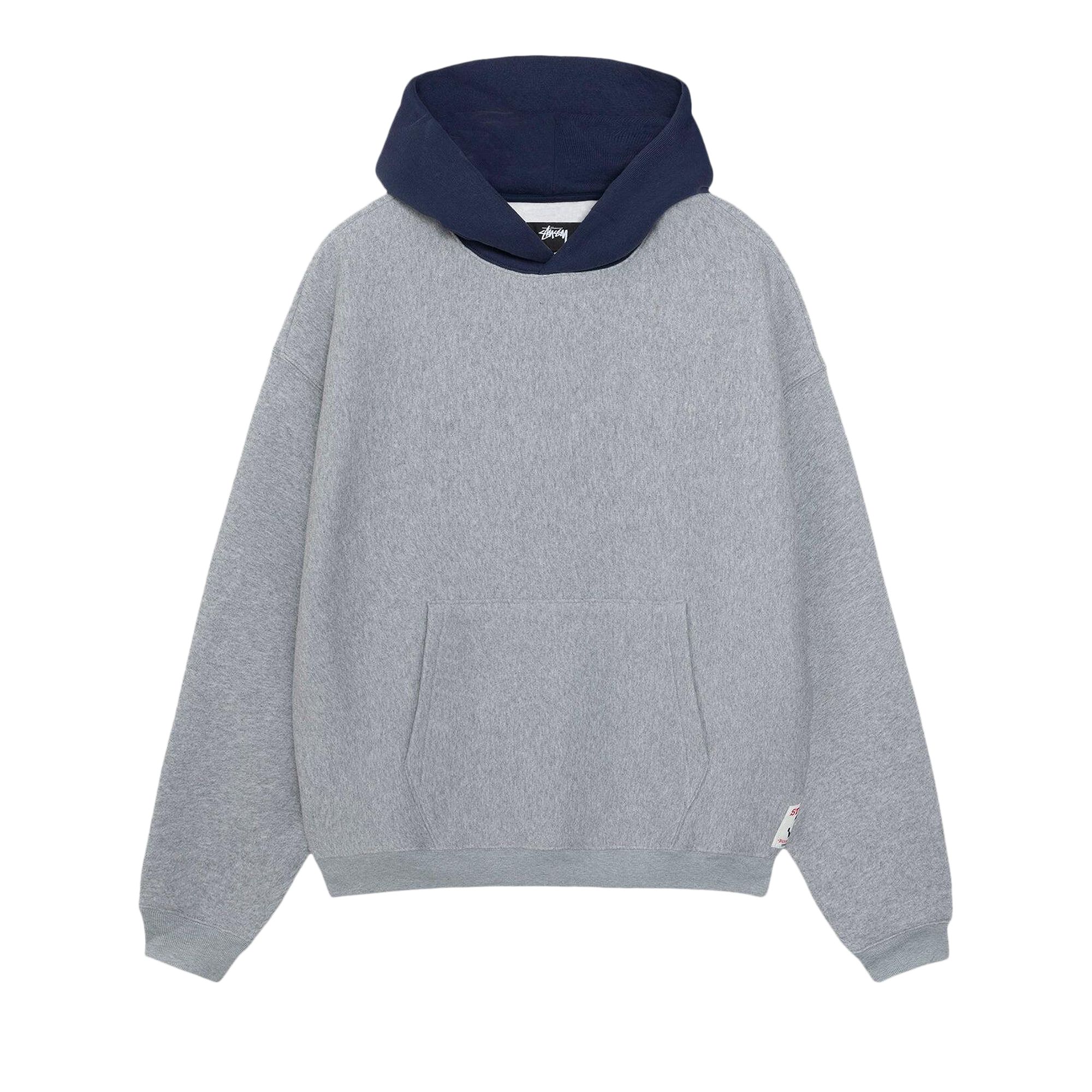 Pre-owned Stussy Two Tone Hoodie 'grey Heather' | Men's Size S In Gray