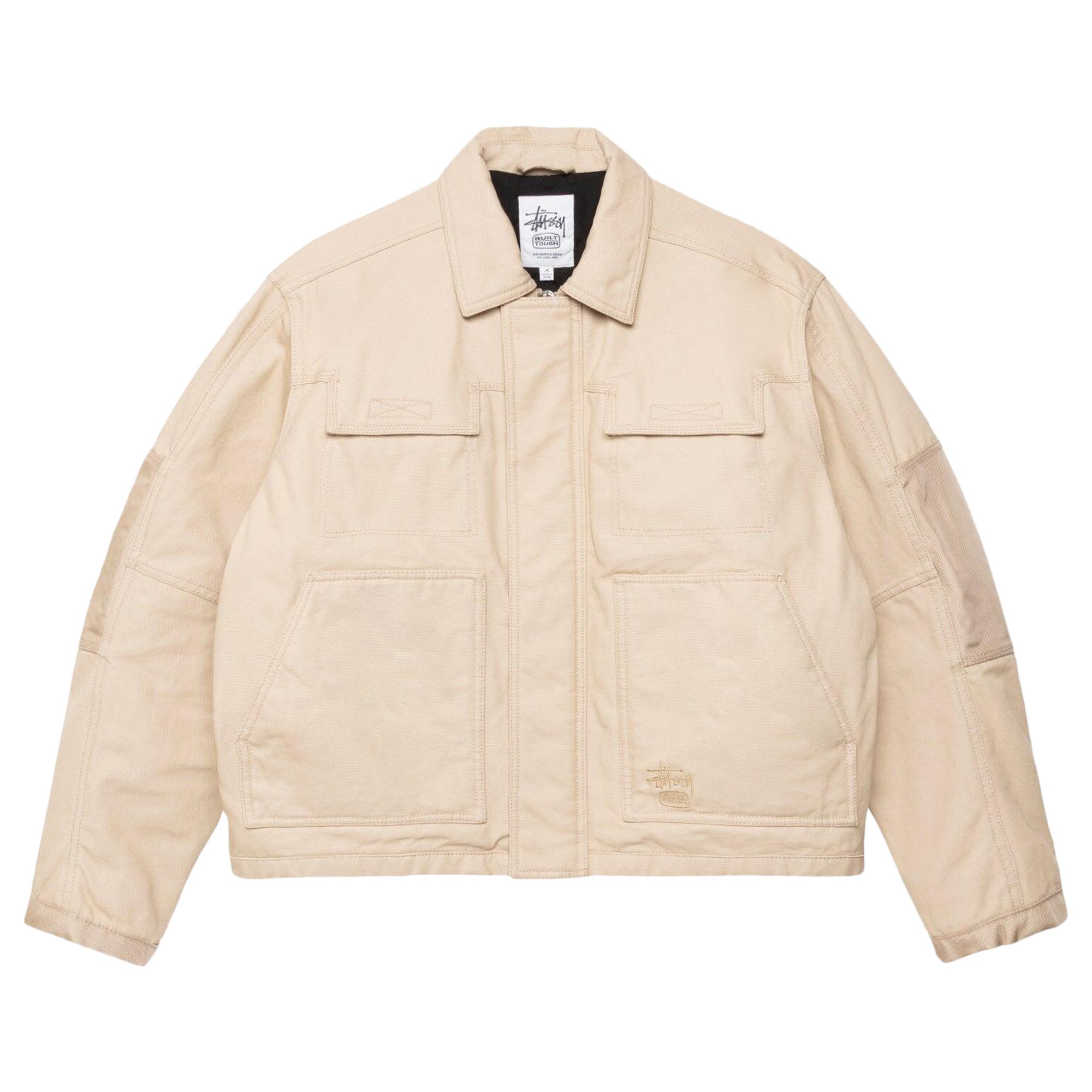Pre-owned Stussy Utility Work Jacket 'khaki' | Tan | Men's Size Xl In Brown