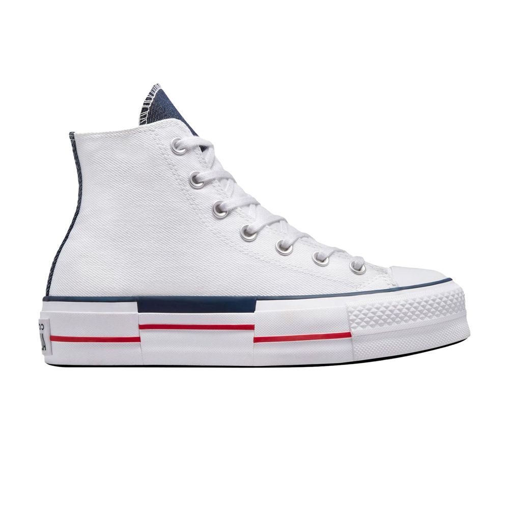 Pre-owned Converse Wmns Chuck Taylor All Star Lift Platform High 'retro Denim' | White | Women's Size 5