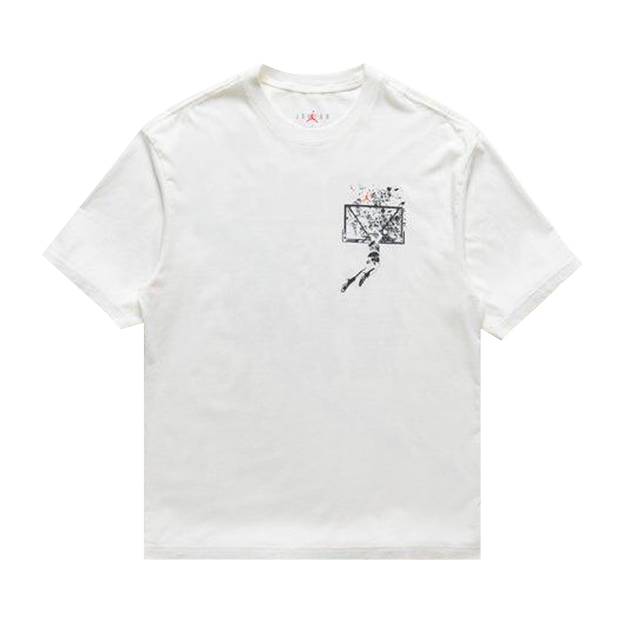 Pre-owned Air Jordan Brooklyn Oversized Graphic T-shirt 'sail/off Black' | White | Men's Size Xxl
