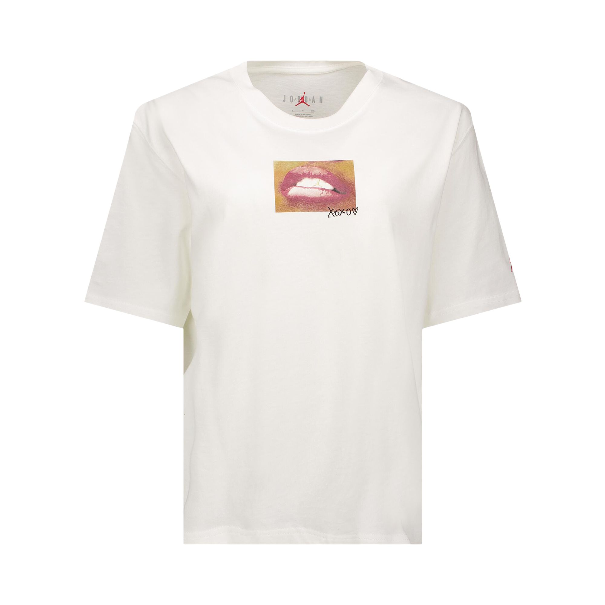 Pre-owned Air Jordan Short-sleeve Tee 'white/gym Red' | Women's Size S