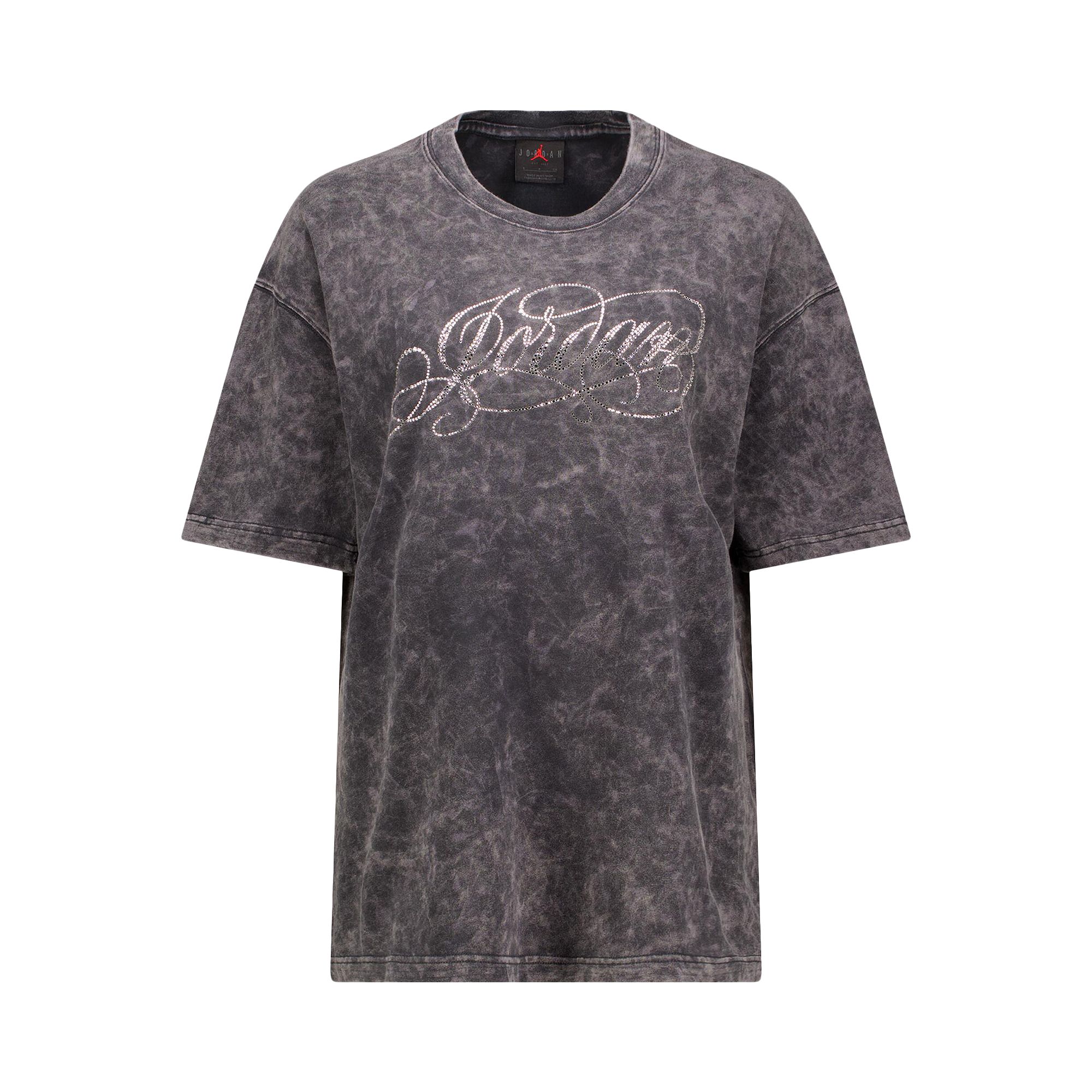 Pre-owned Air Jordan Oversized Crystal T-shirt 'off Black' | Women's Size Xl