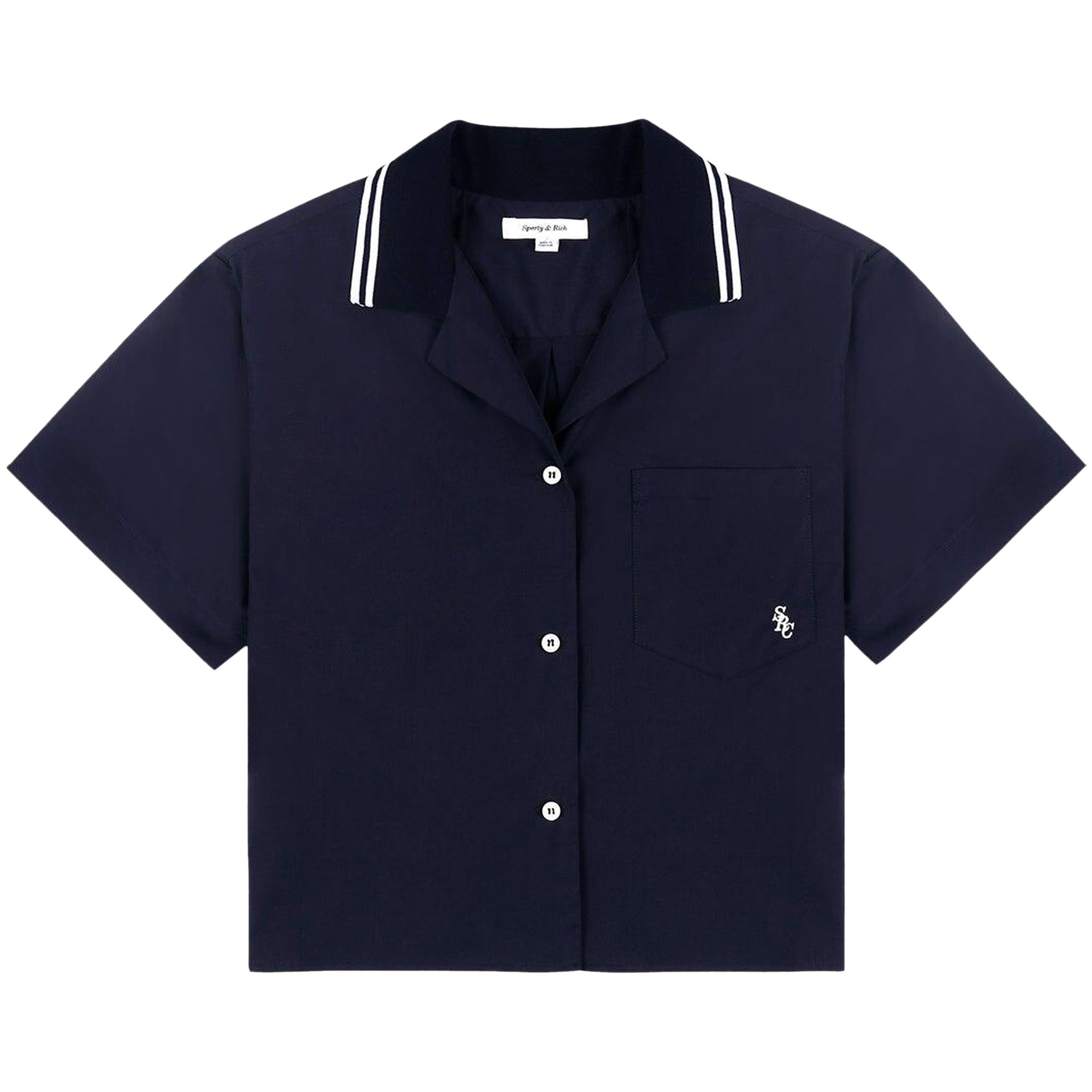 Pre-owned Sporty And Rich Sporty & Rich Src Sailor Shirt 'dark Navy' | Blue | Women's Size S
