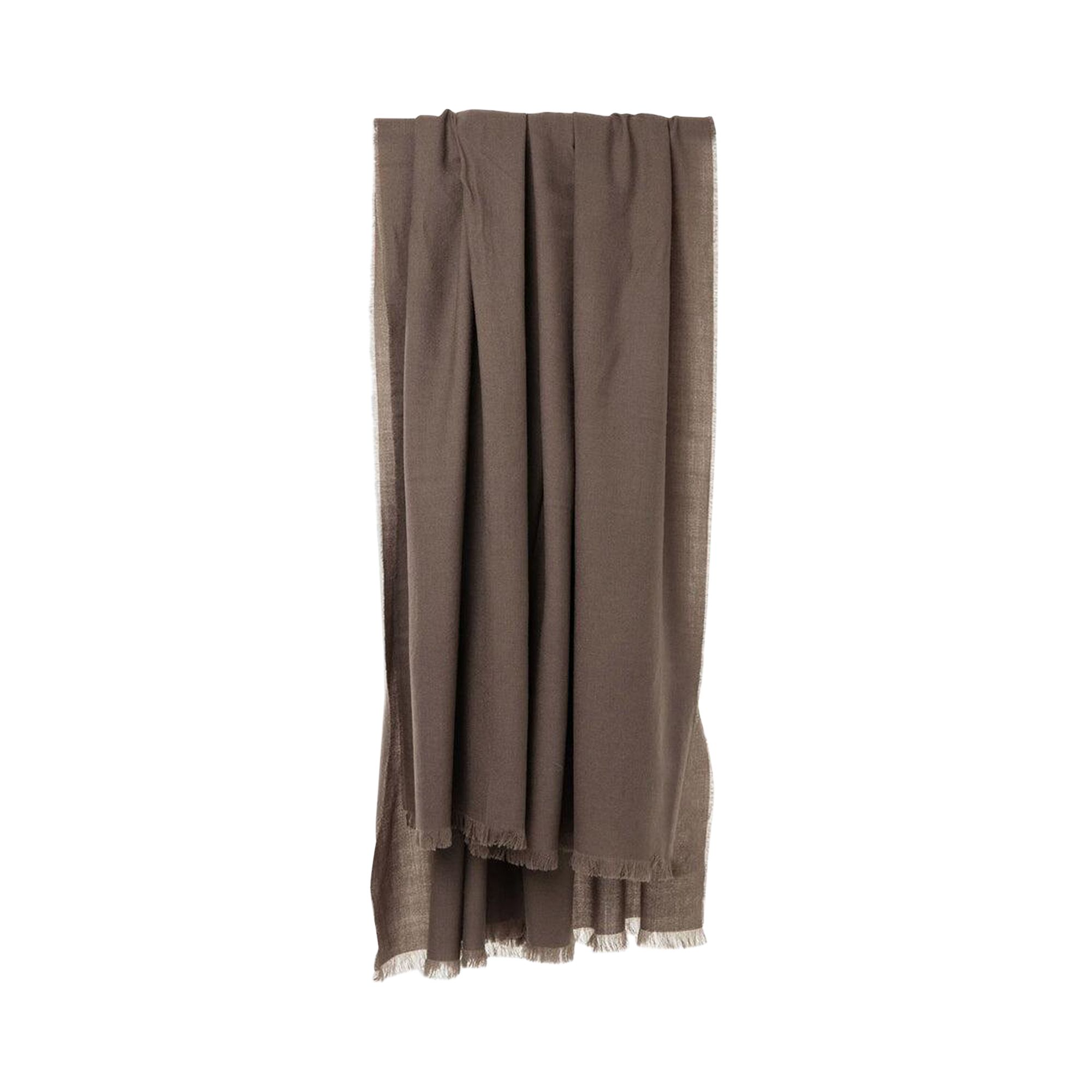 Pre-owned Rick Owens Jumbo Plaid Scarf 'dark Dust' | Brown | Men's Size Onesize