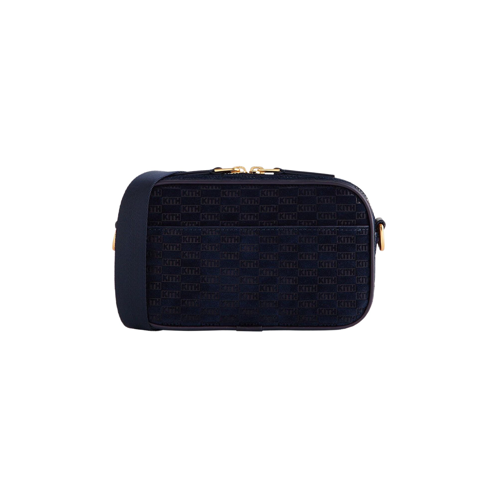 Pre-owned Kith Monogram Suede Crosswalk K20 Bag 'ink' | Black | Men's Size Onesize