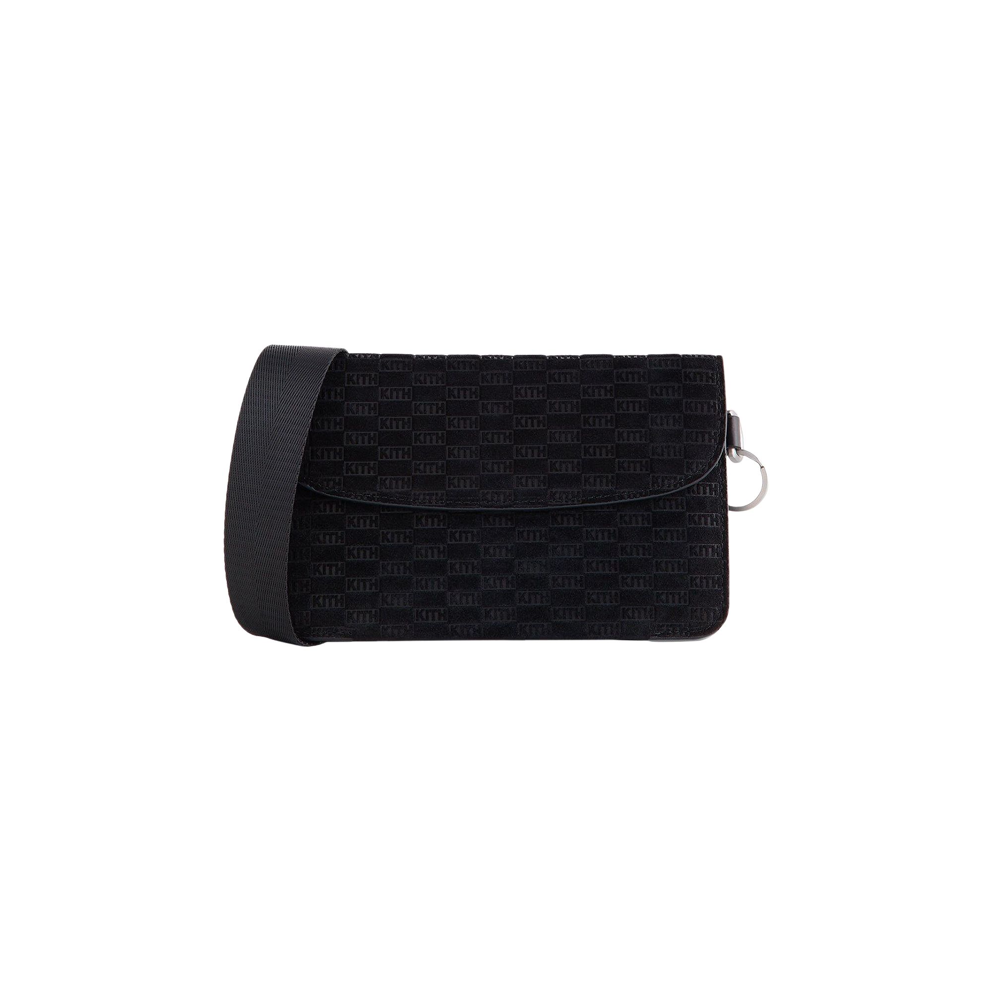 Pre-owned Kith Monogram Suede Envelope K20 Bag 'black' | Men's Size Onesize