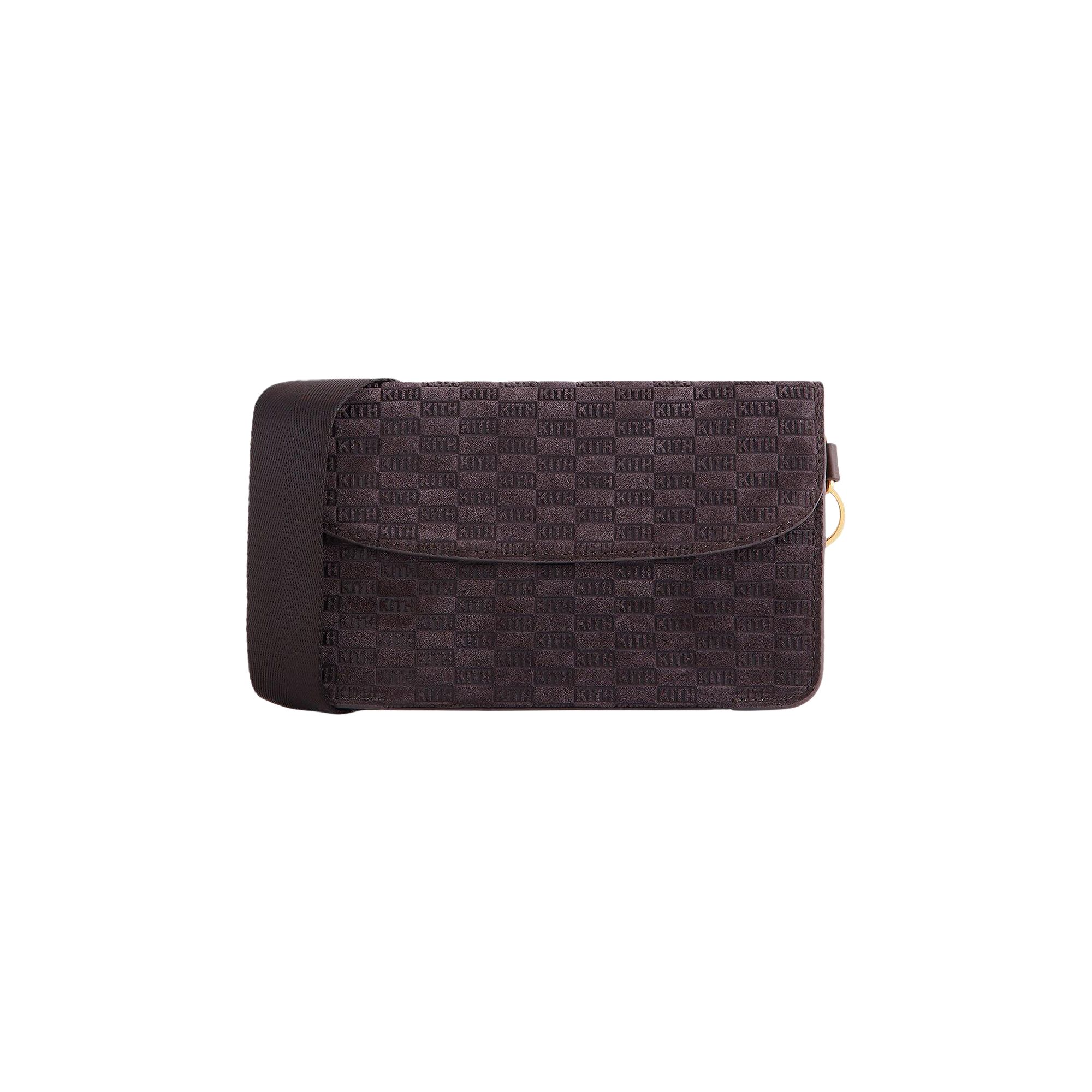 Pre-owned Kith Monogram Suede Envelope K20 Bag 'incognito' | Blue | Men's Size Onesize