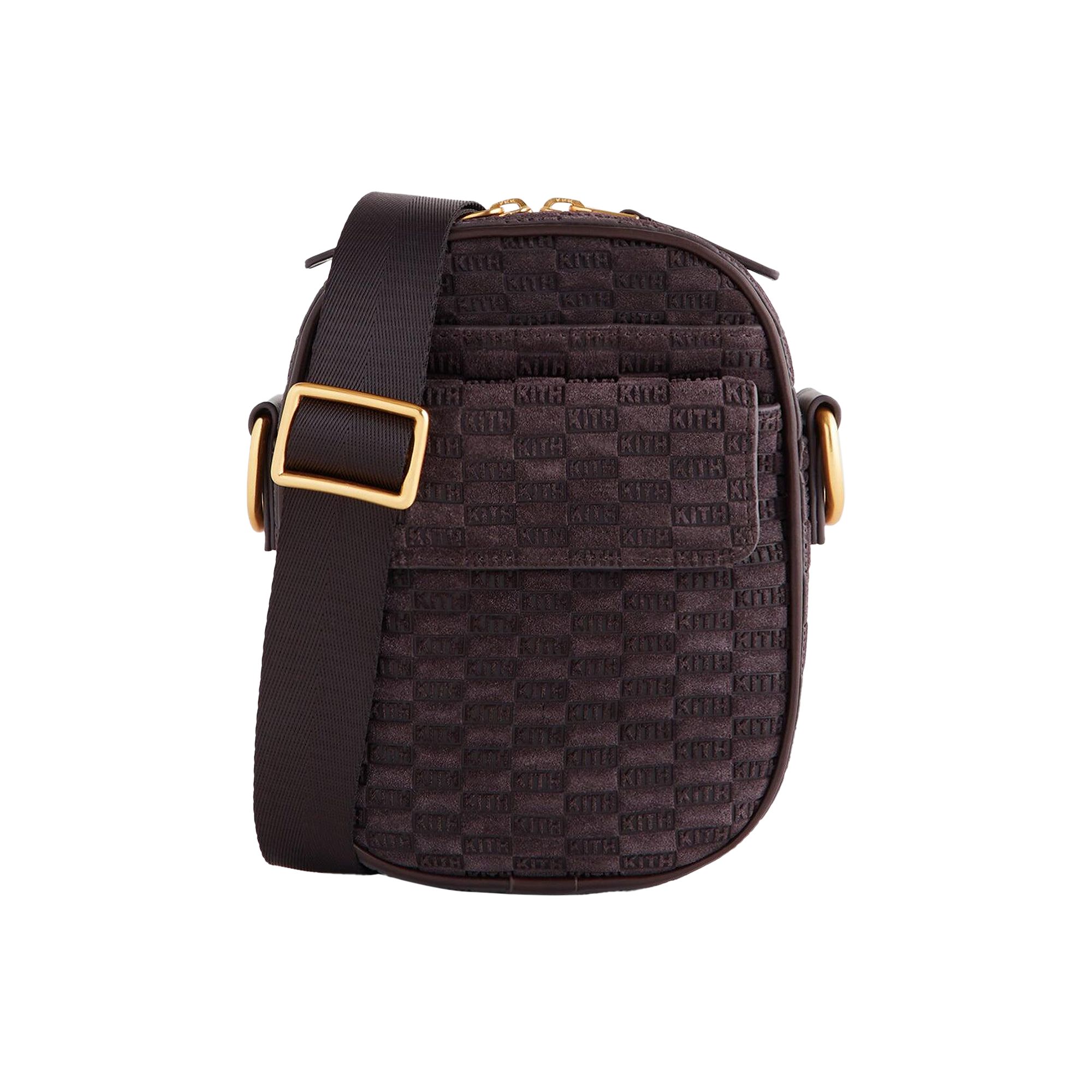 Pre-owned Kith Monogram Suede Passenger K15 Bag 'incognito' | Blue | Men's Size Onesize