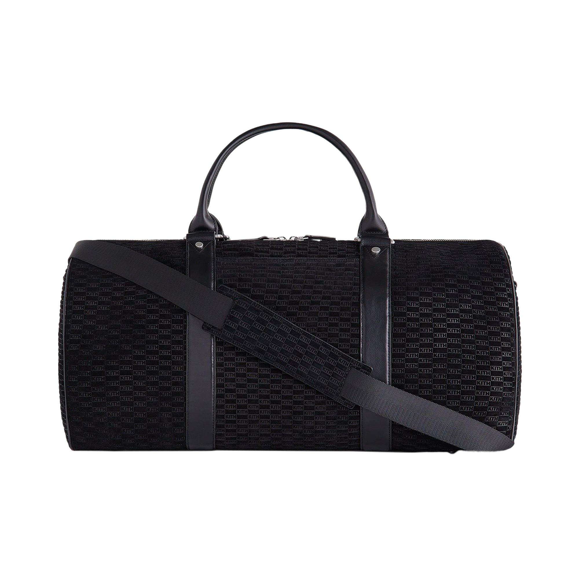 Pre-owned Kith Monogram Suede Traveler K55 Bag 'black' | Men's Size Onesize