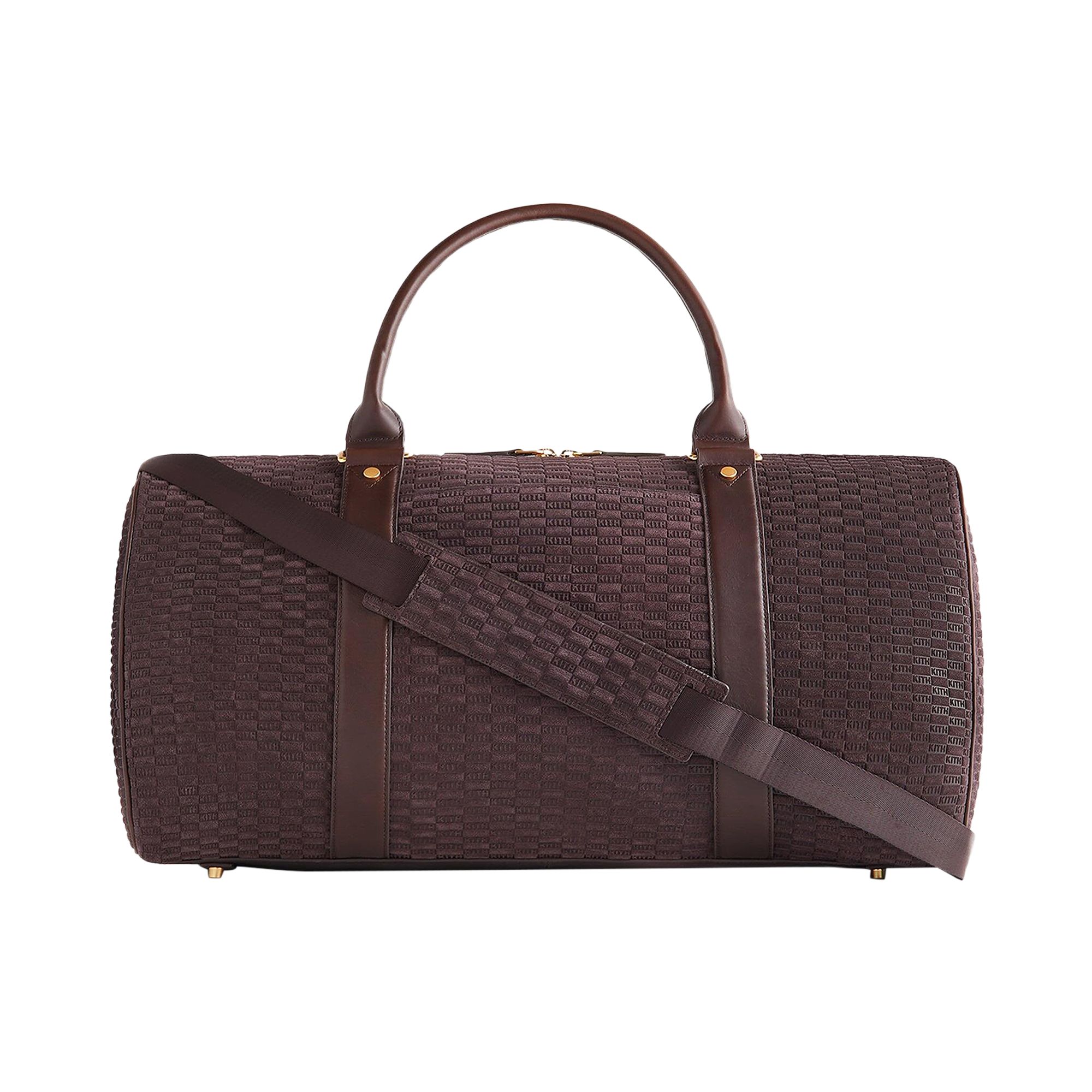 Pre-owned Kith Monogram Suede Traveler K55 Bag 'incognito' | Brown | Men's Size Onesize
