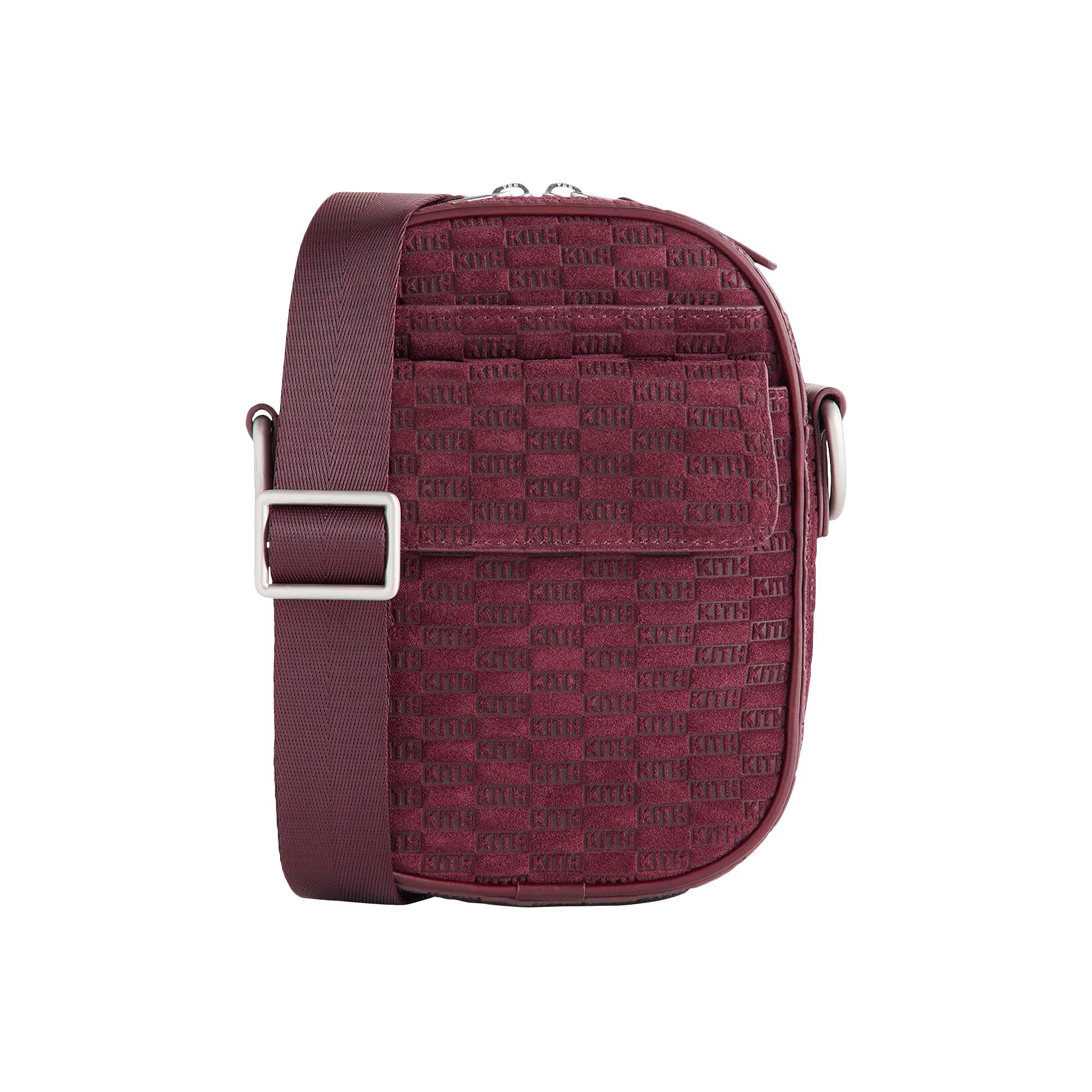 Pre-owned Kith Monogram Suede Passenger K15 Bag 'magma' | Red | Men's Size Onesize