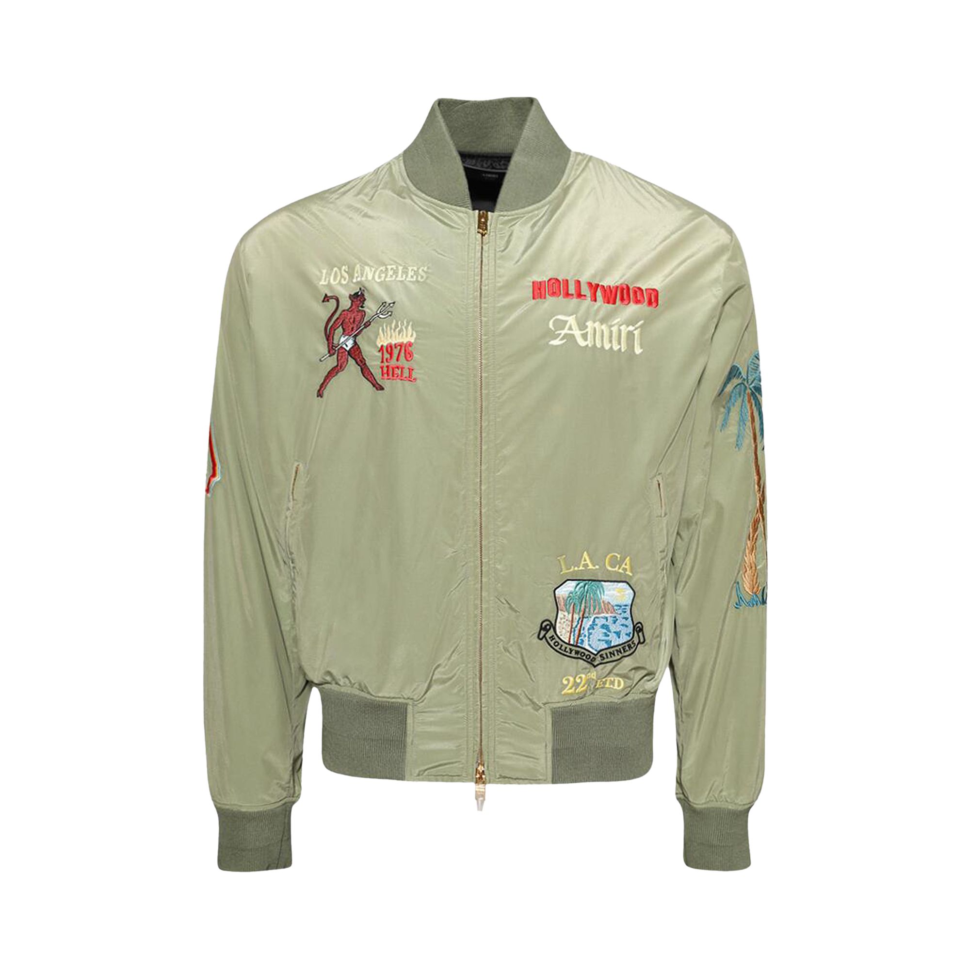 Pre-owned Amiri Sinners Bomber 'olive' | Green | Men's Size M