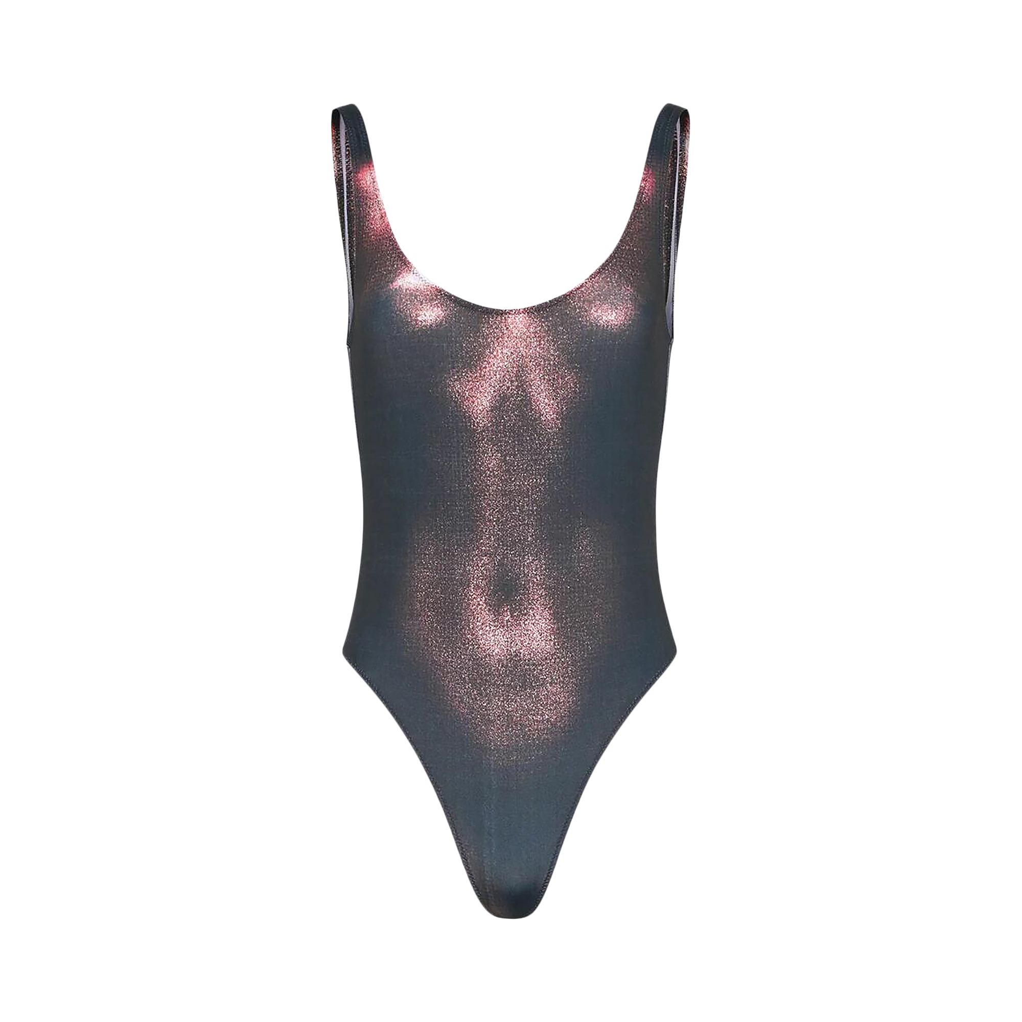 Pre-owned Jean Paul Gaultier Printed Body Dust Swimsuit 'black/brown' | Women's Size M