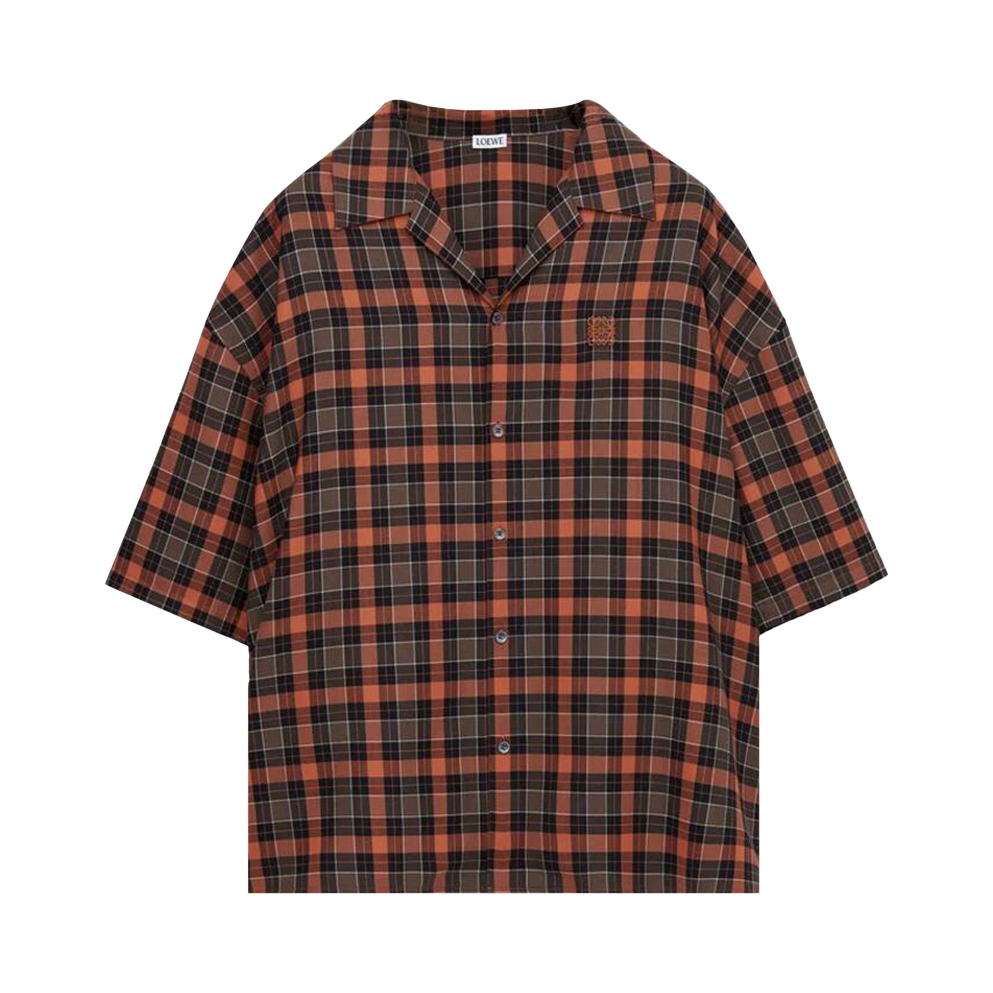 Pre-owned Loewe Short-sleeve Shirt 'orange/black' | Men's Size 42