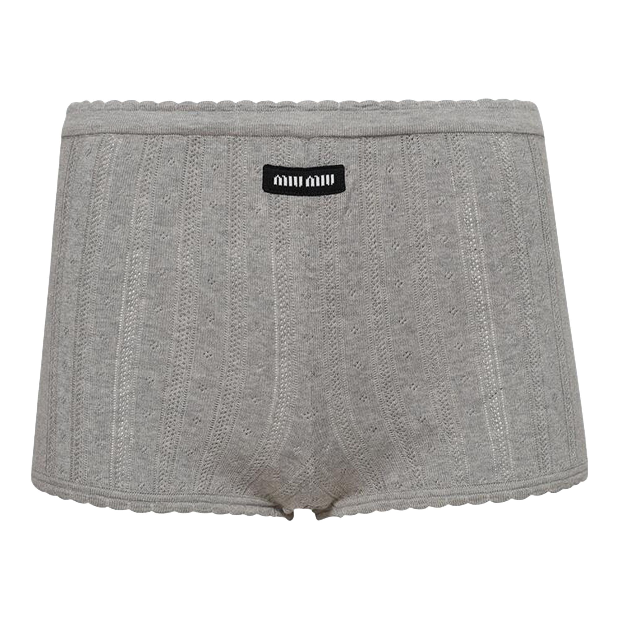 Pre-owned Miu Miu Mini Shorts 'grigio' | Grey | Women's Size 40 In Gray