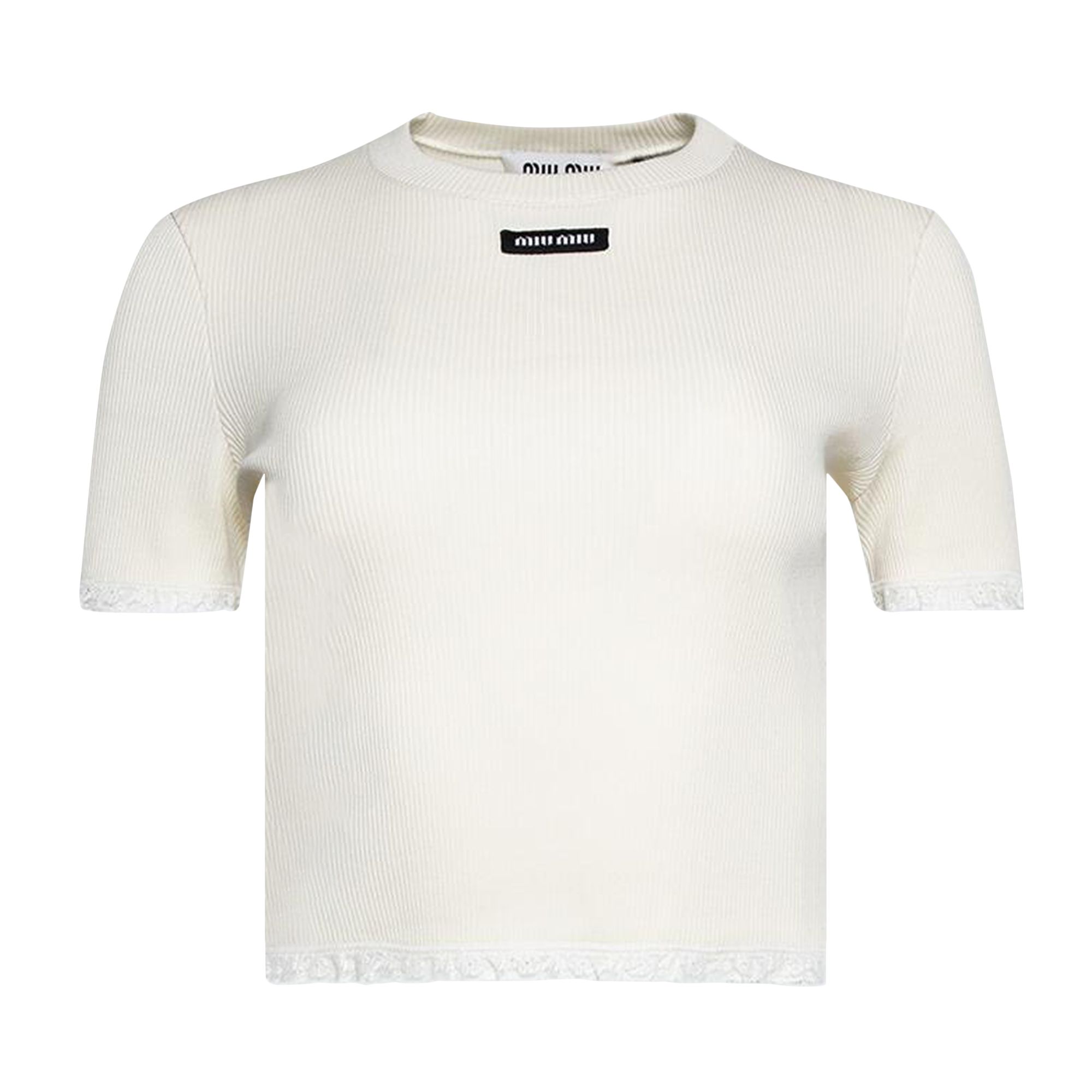 Pre-owned Miu Miu Short-sleeve Tee 'avorio' | White | Women's Size S