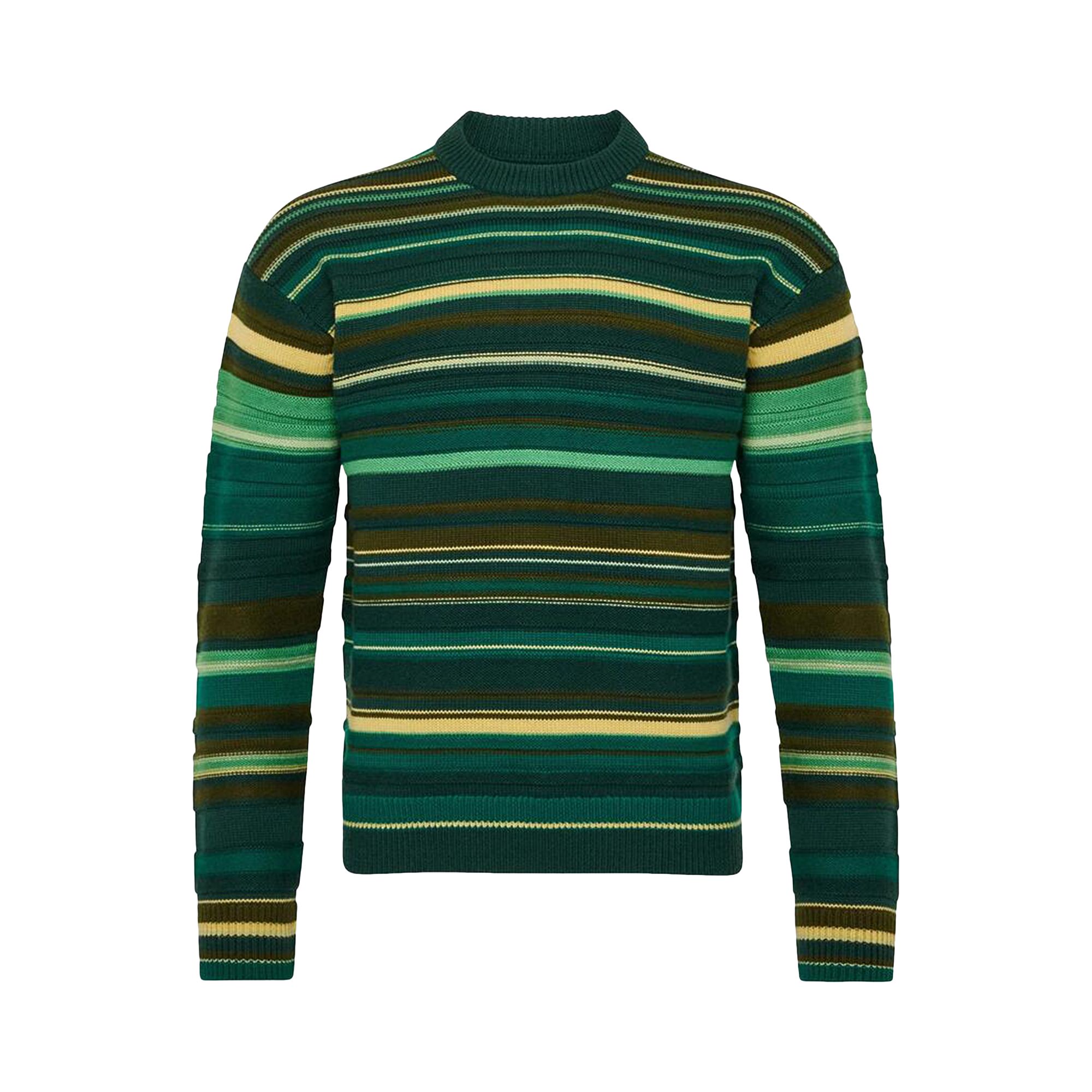 Pre-owned Jw Anderson Multi Stripe Jumper 'green/multicolor' | Men's Size Xl