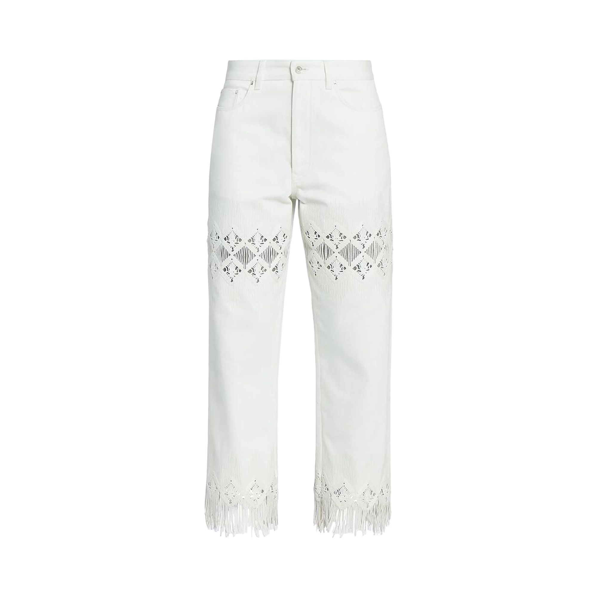 Pre-owned Rabanne Straight Pants 'off White' | Women's Size 26